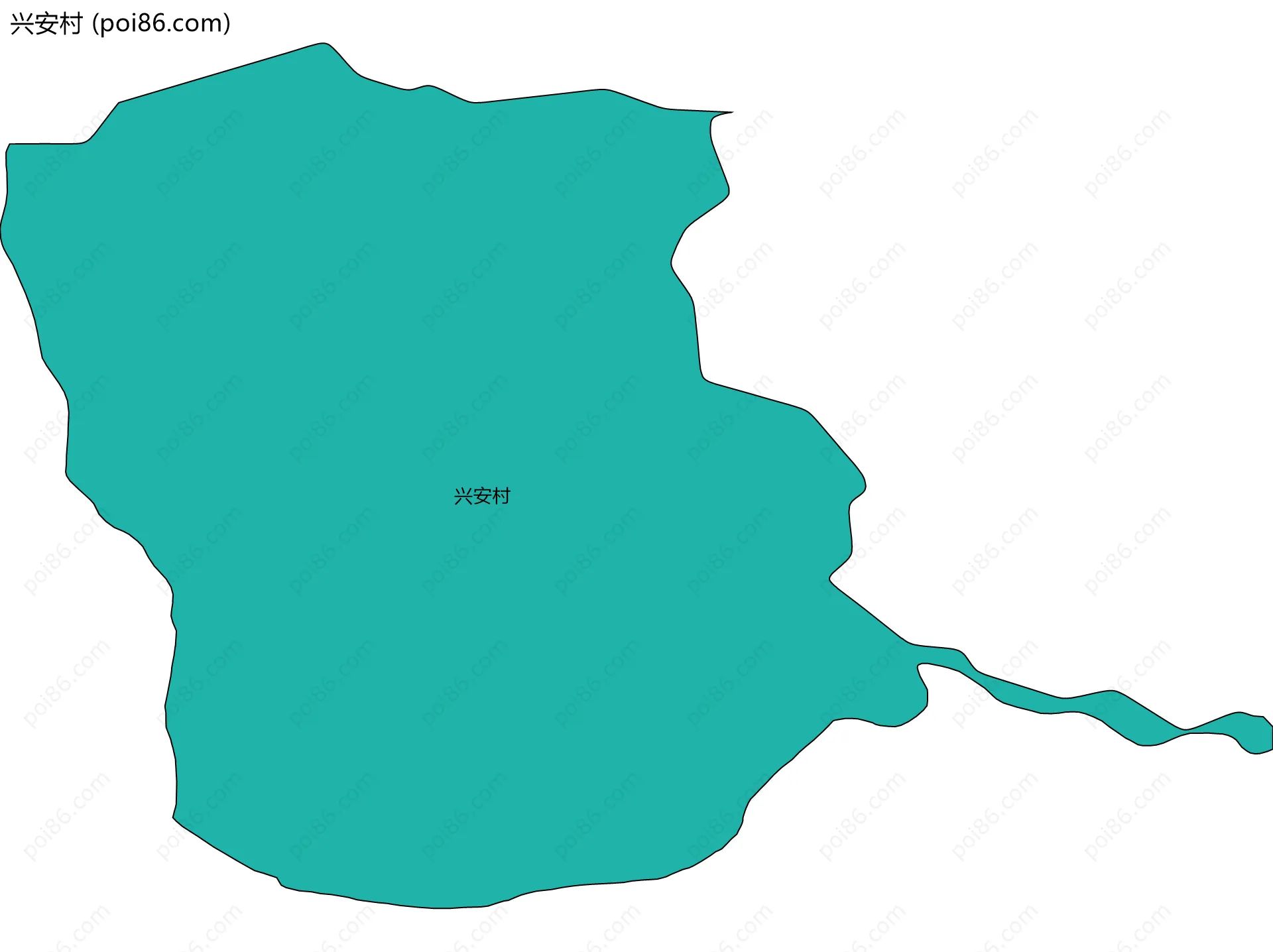 兴安村边界地图
