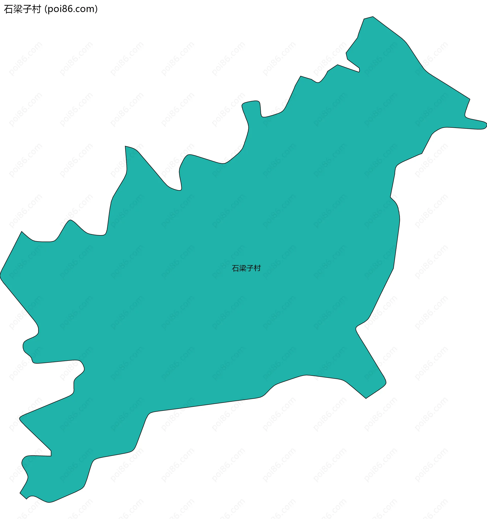 石梁子村边界地图