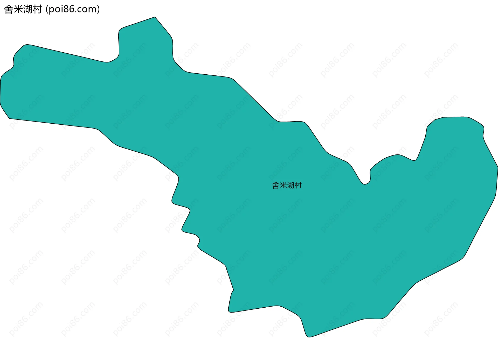 舍米湖村边界地图