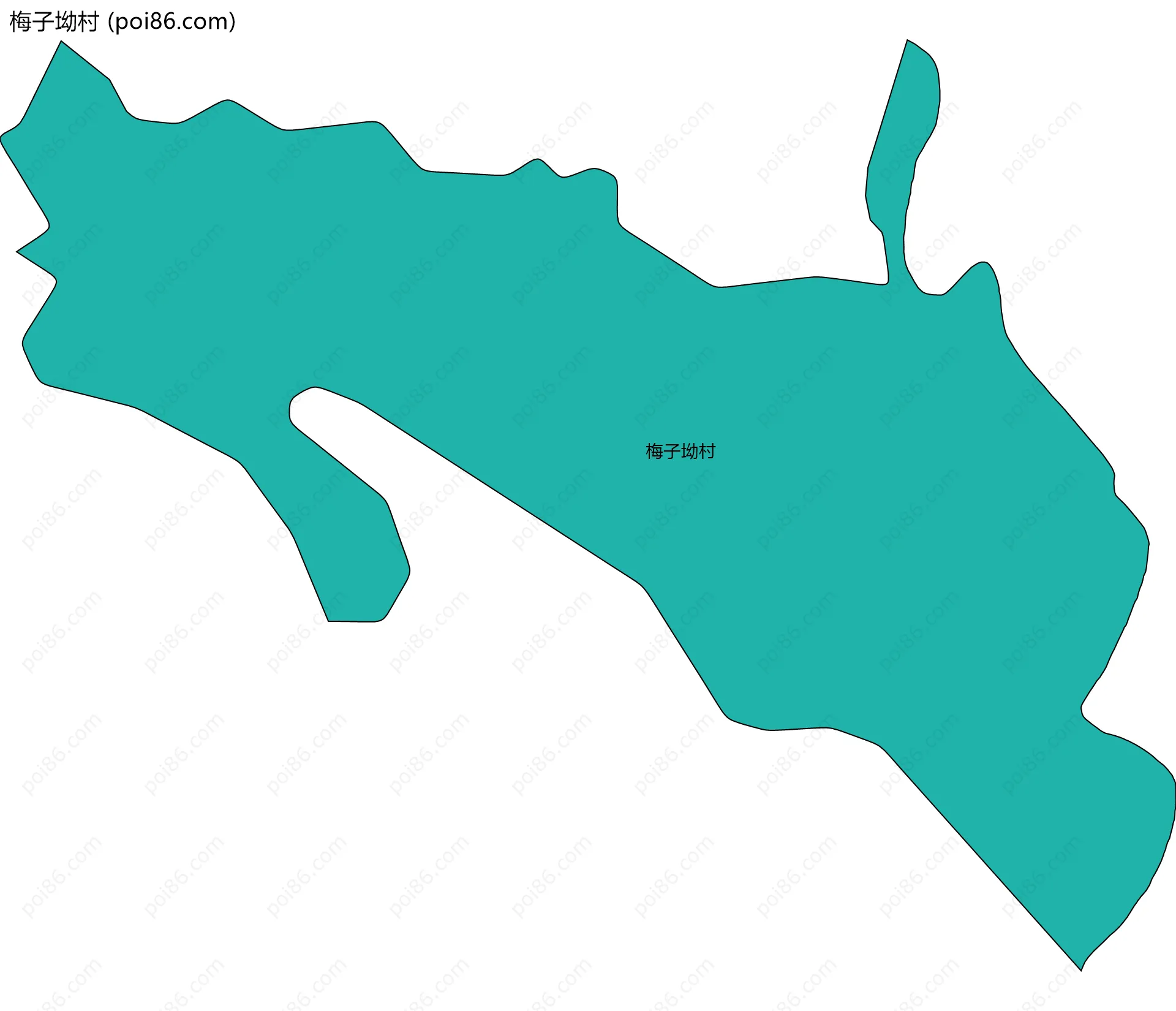 梅子坳村边界地图