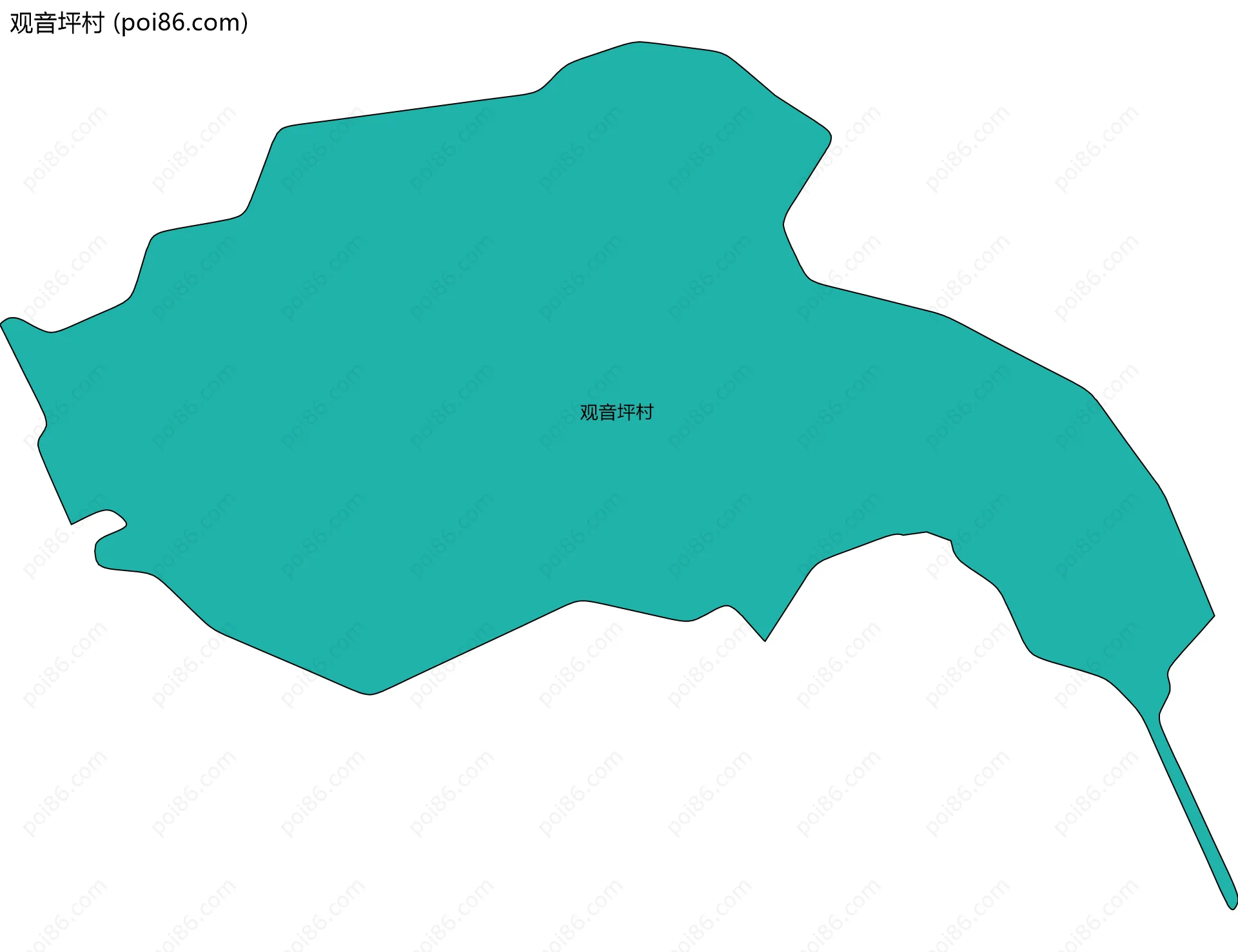 观音坪村边界地图
