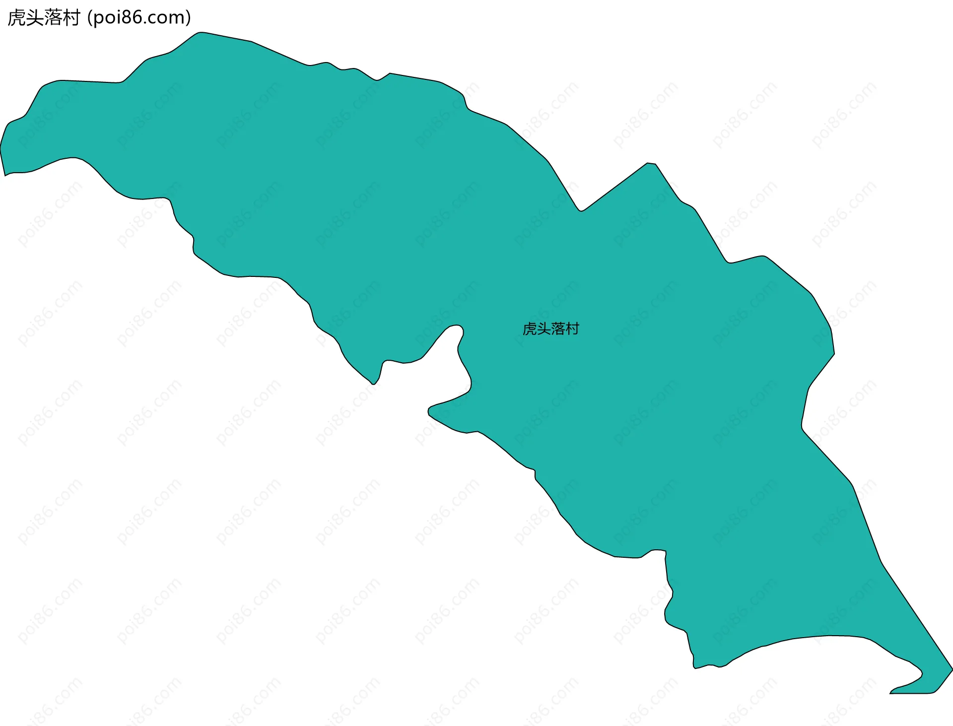 虎头落村边界地图