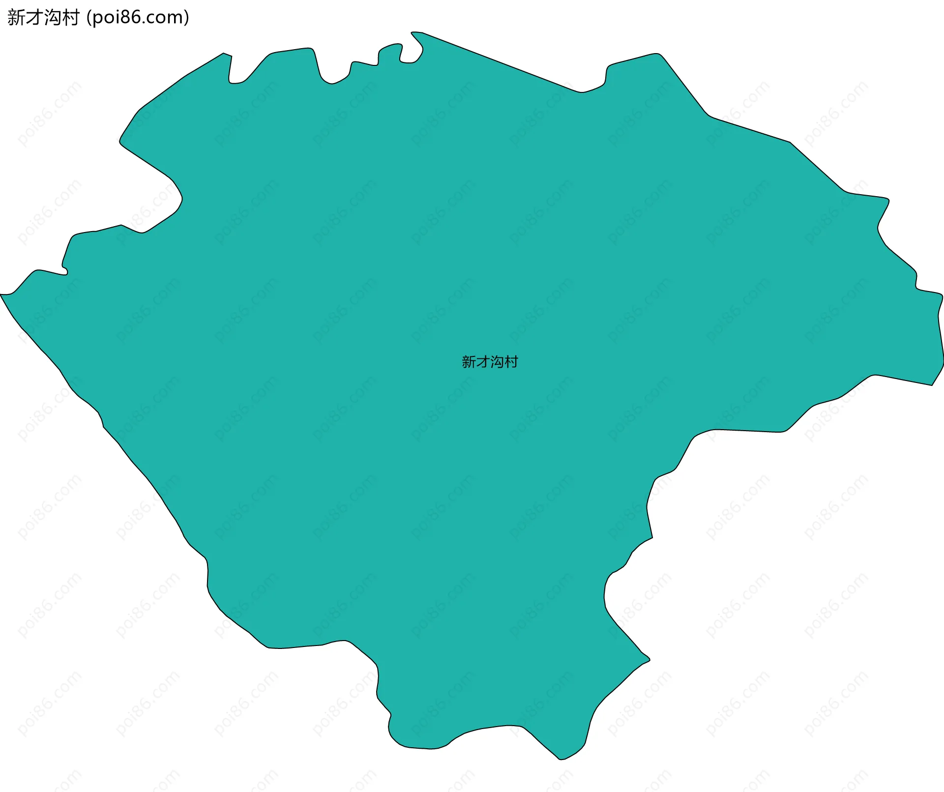 新才沟村边界地图