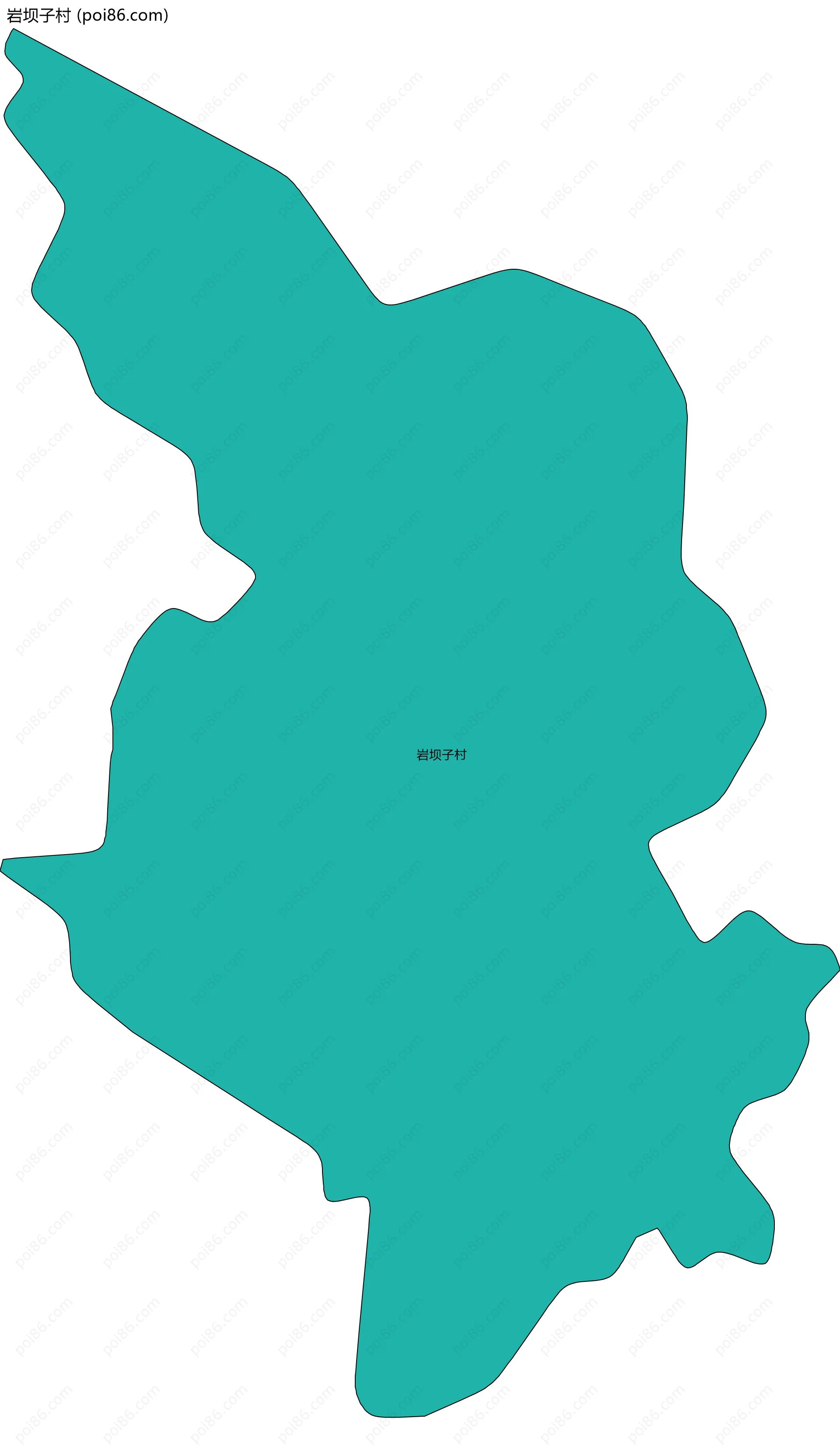 岩坝子村边界地图