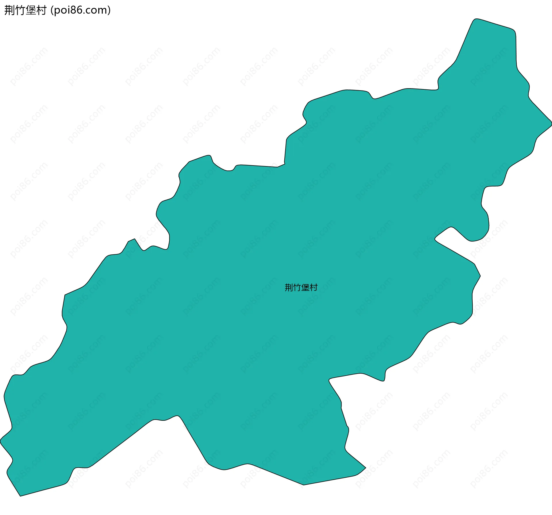 荆竹堡村边界地图