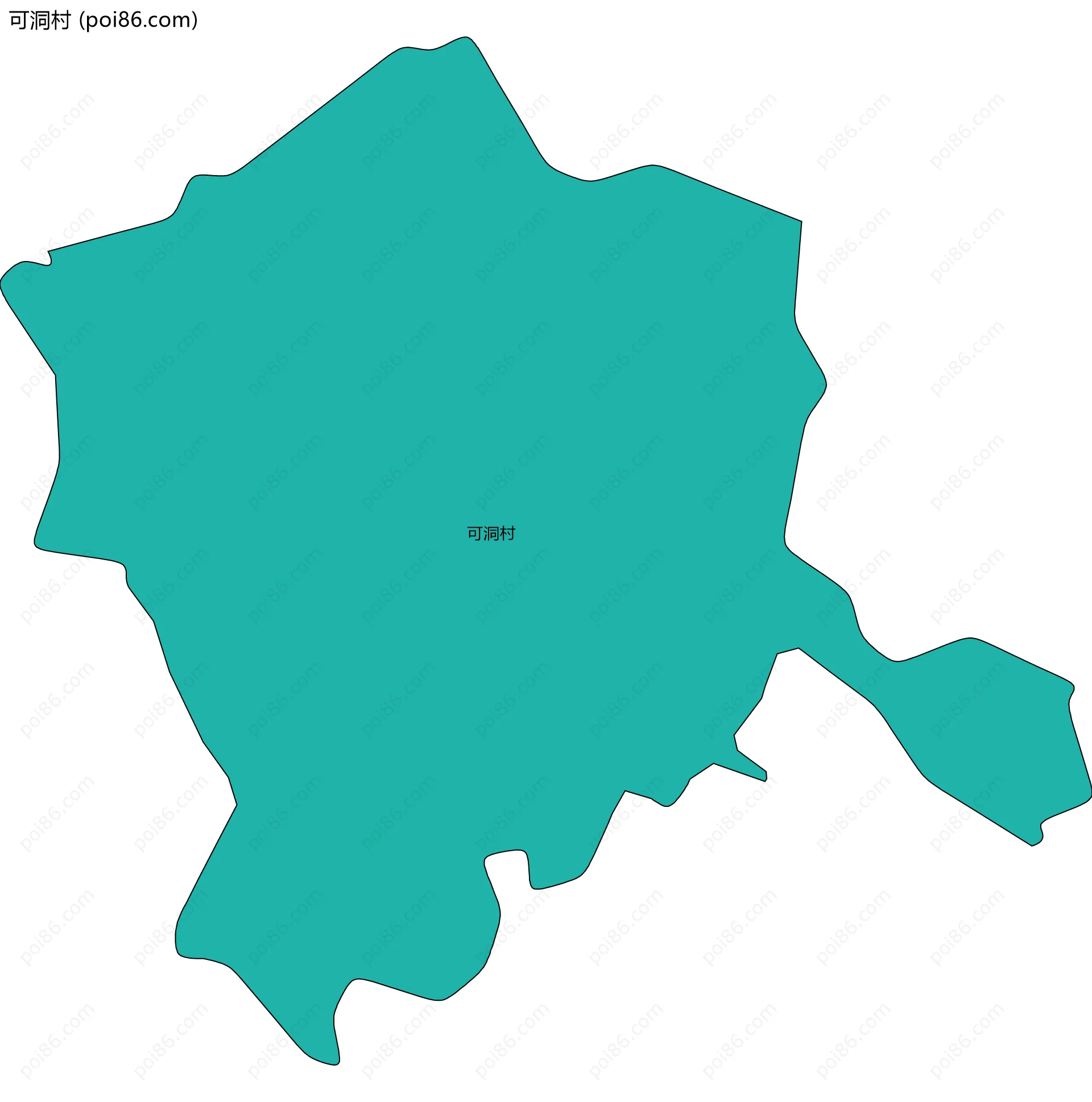 可洞村边界地图