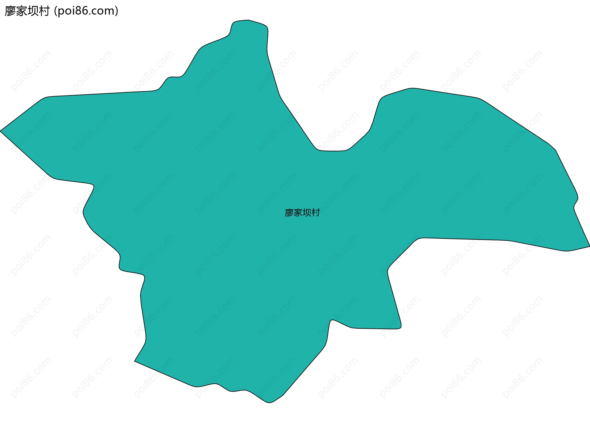 廖家坝村边界地图