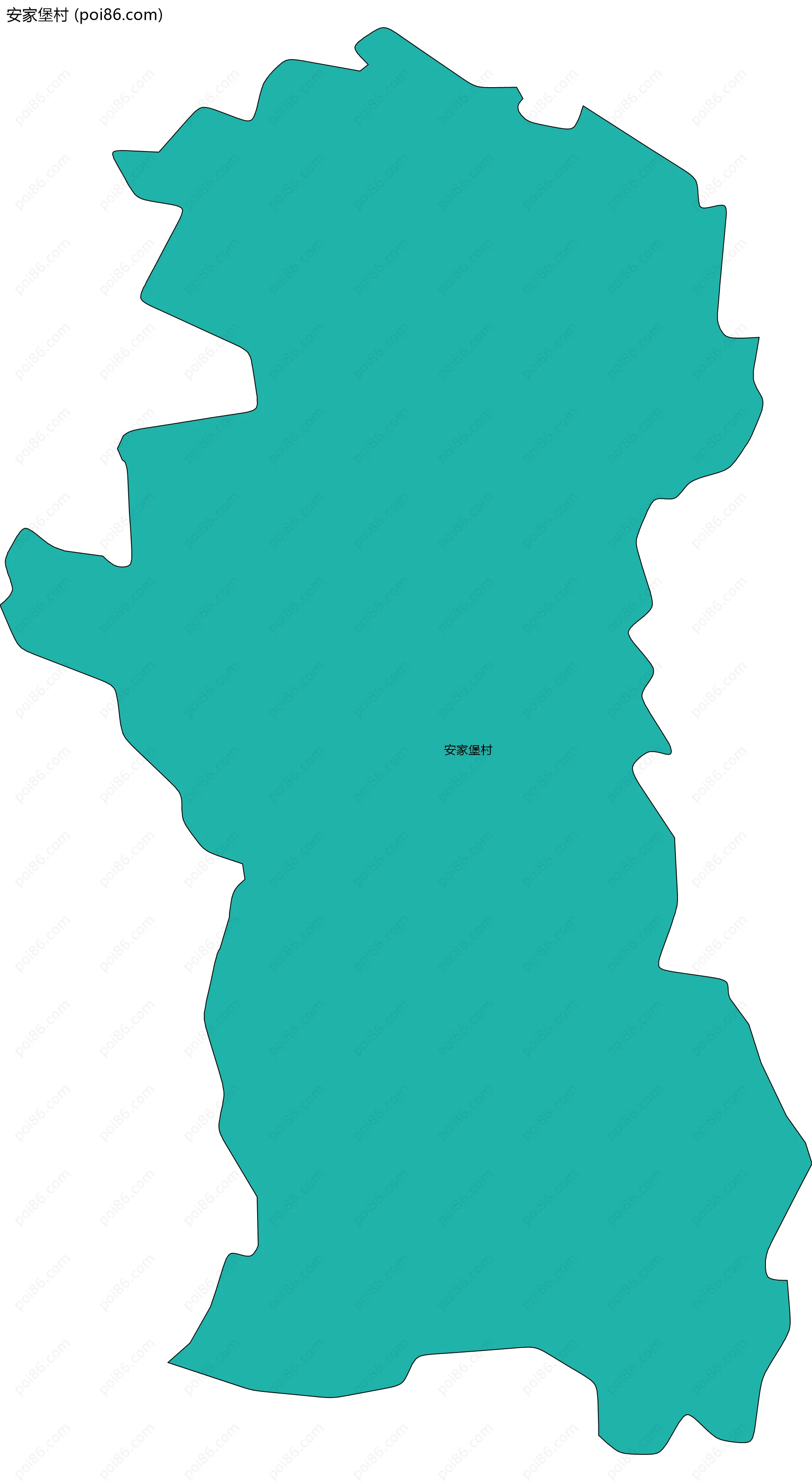 安家堡村边界地图