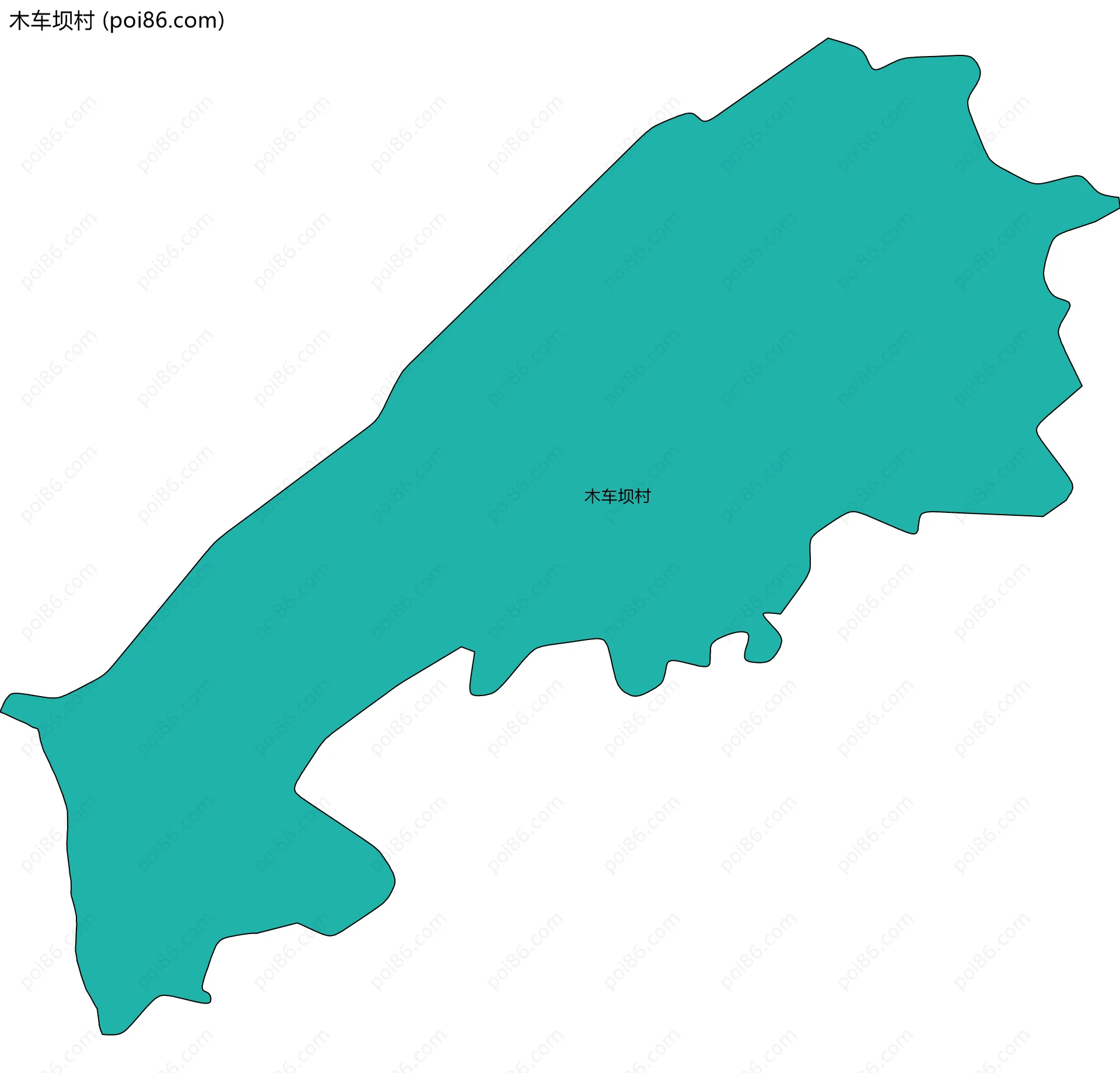 木车坝村边界地图