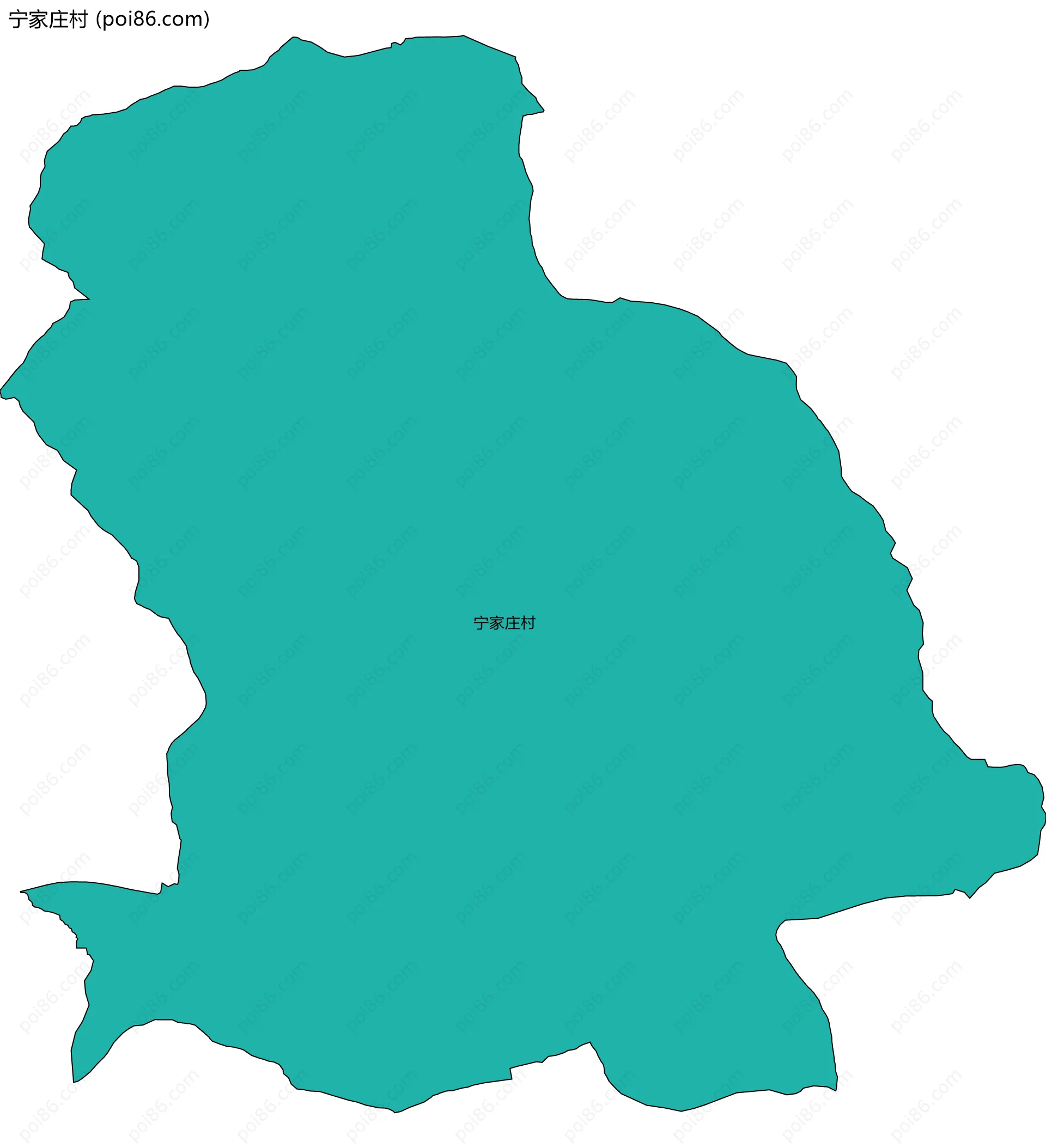 宁家庄村边界地图