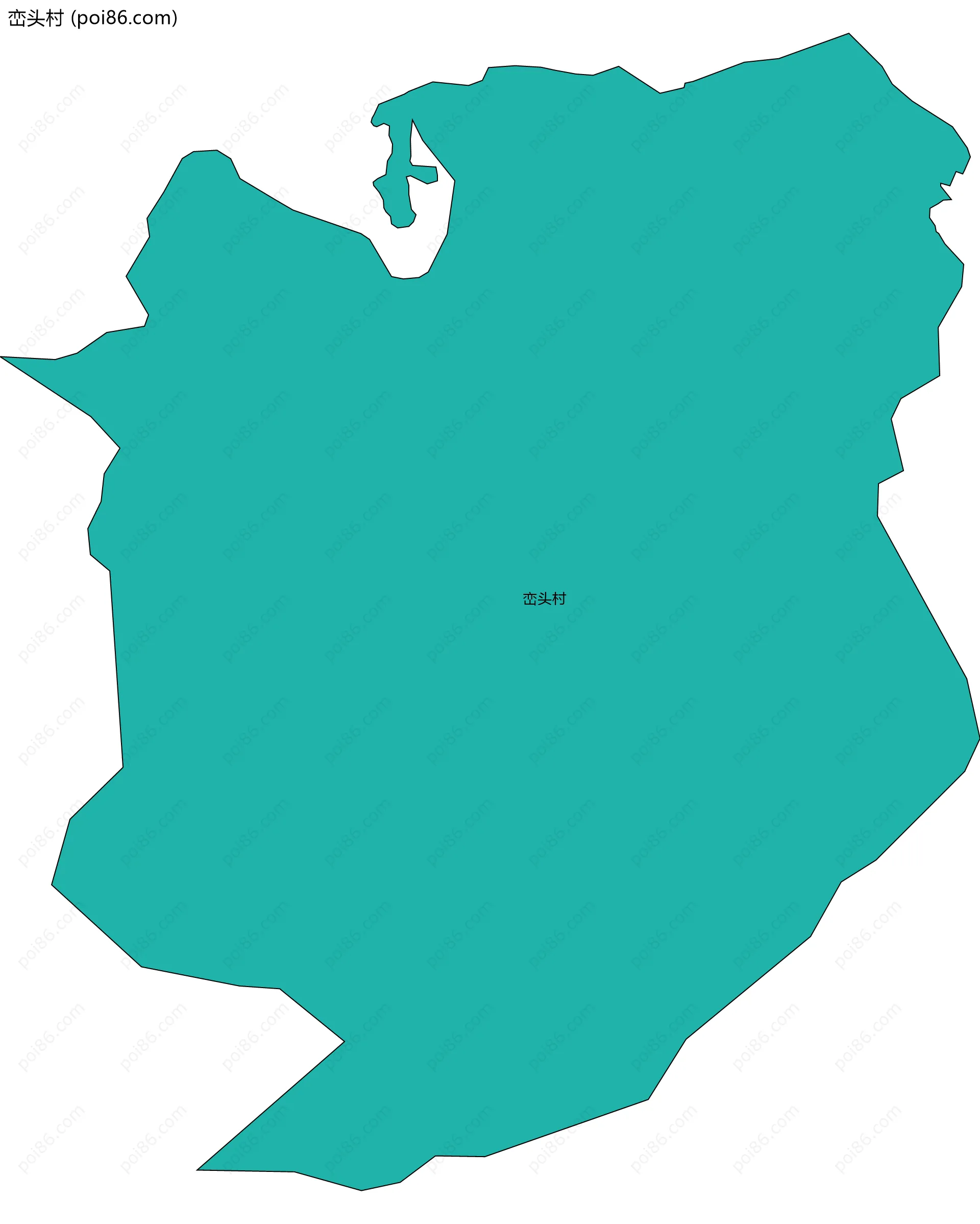 峦头村边界地图