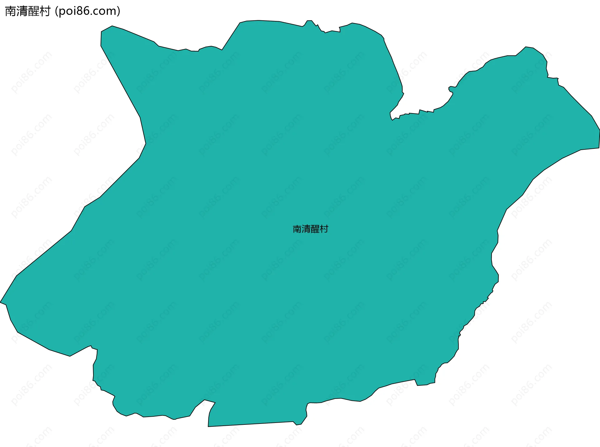 南清醒村边界地图