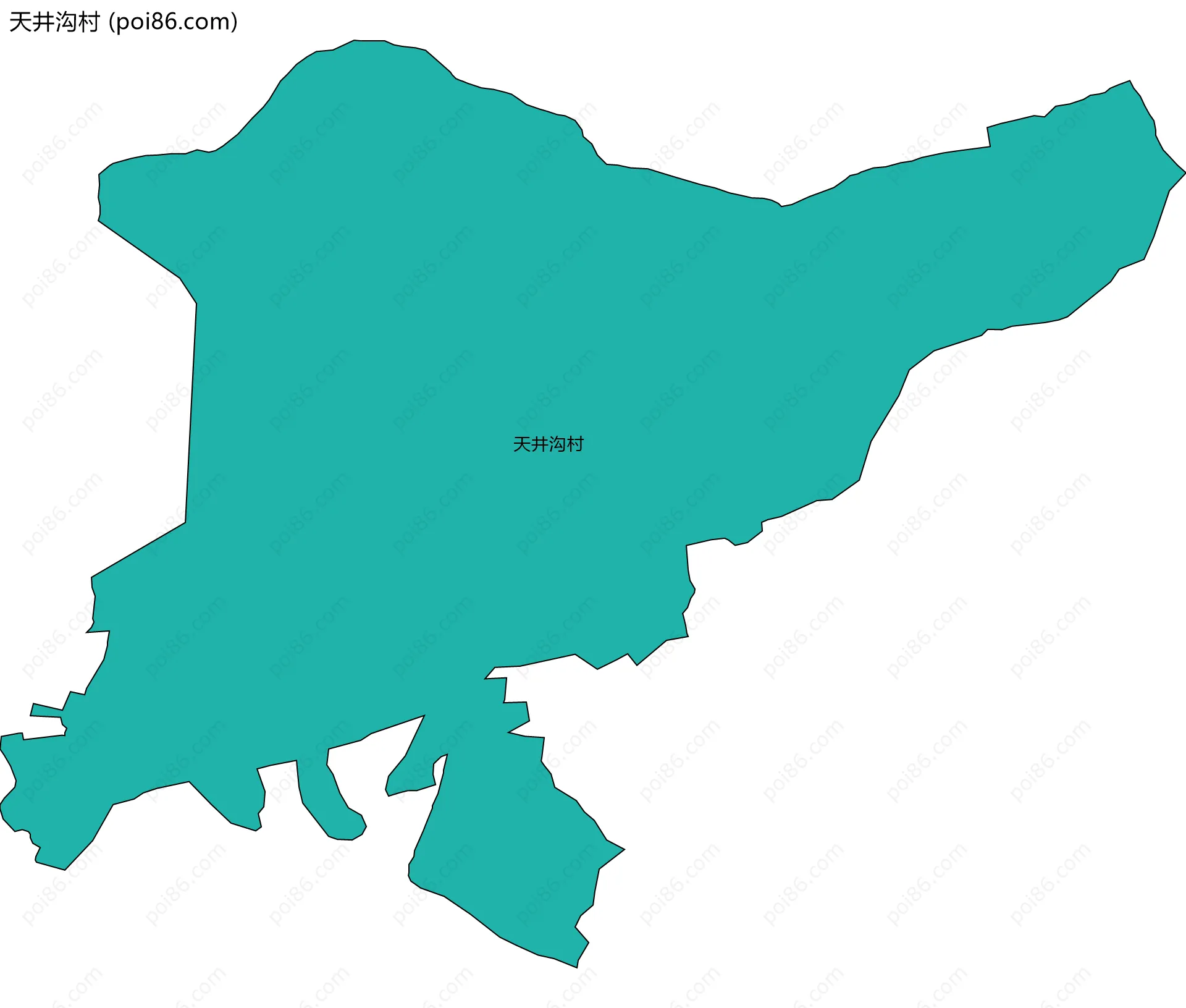 天井沟村边界地图