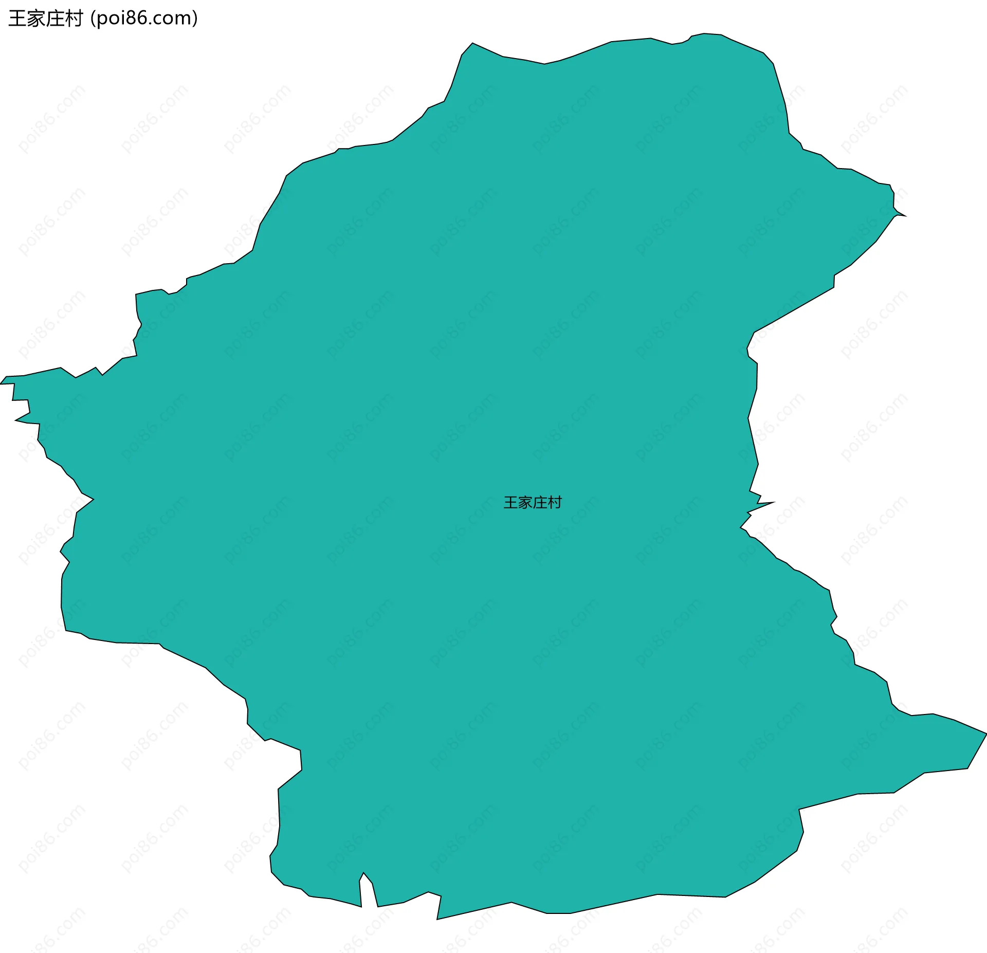 王家庄村边界地图