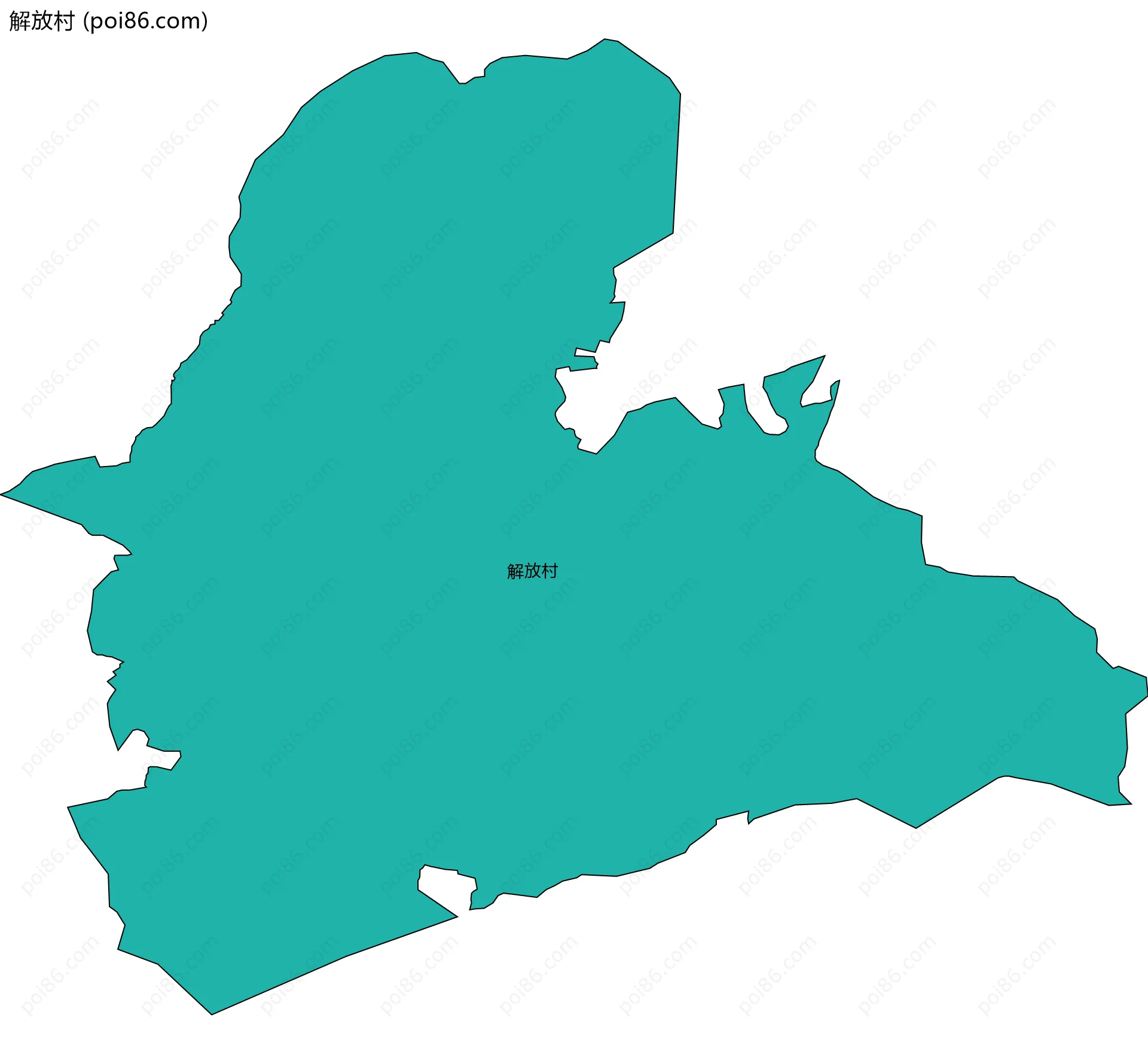 解放村边界地图