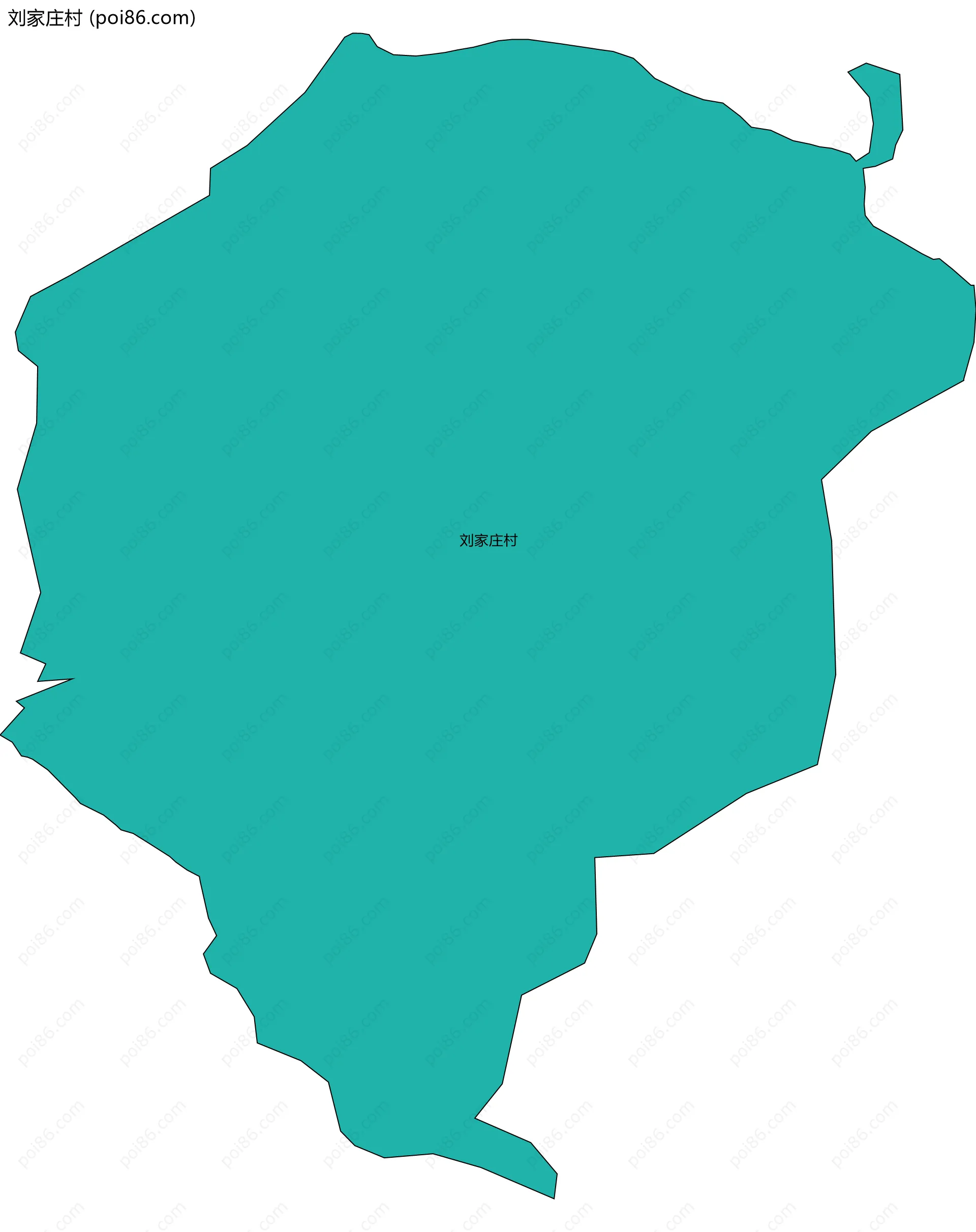 刘家庄村边界地图