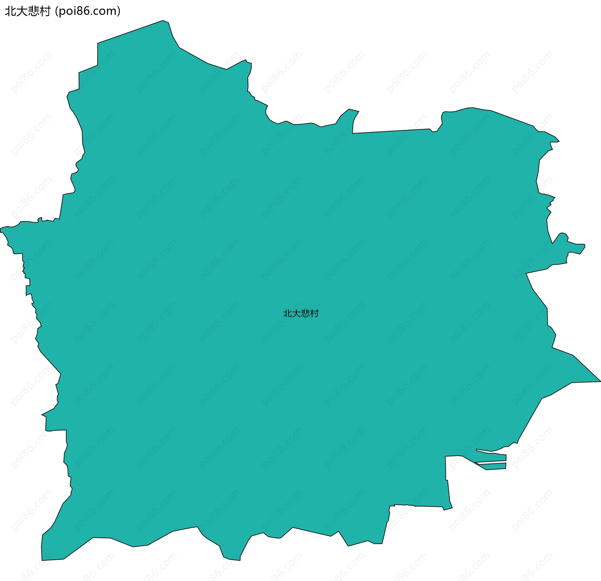 北大悲村边界地图