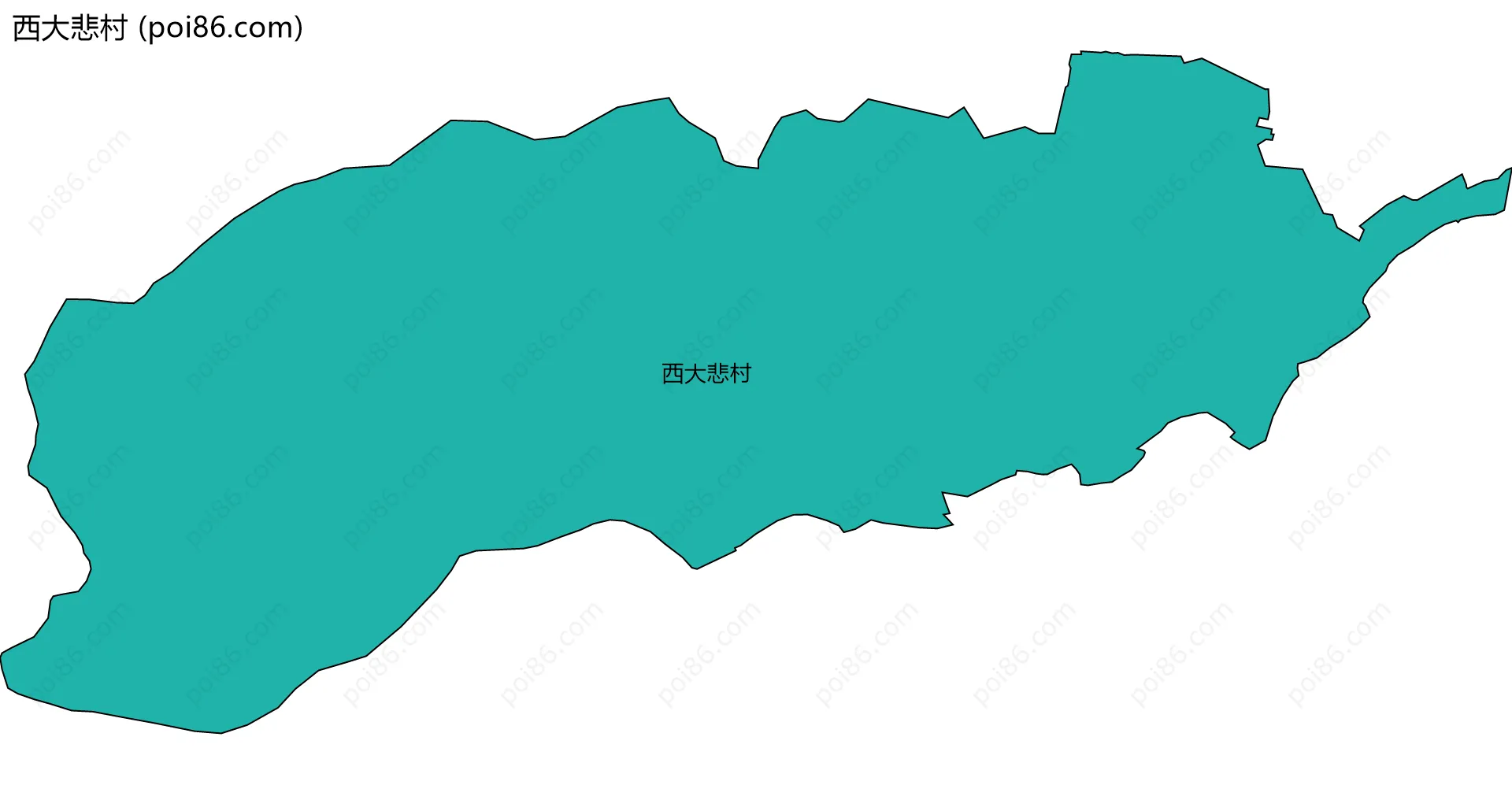 西大悲村边界地图