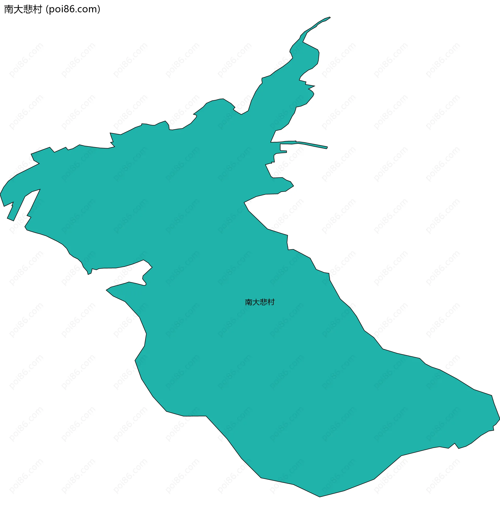 南大悲村边界地图