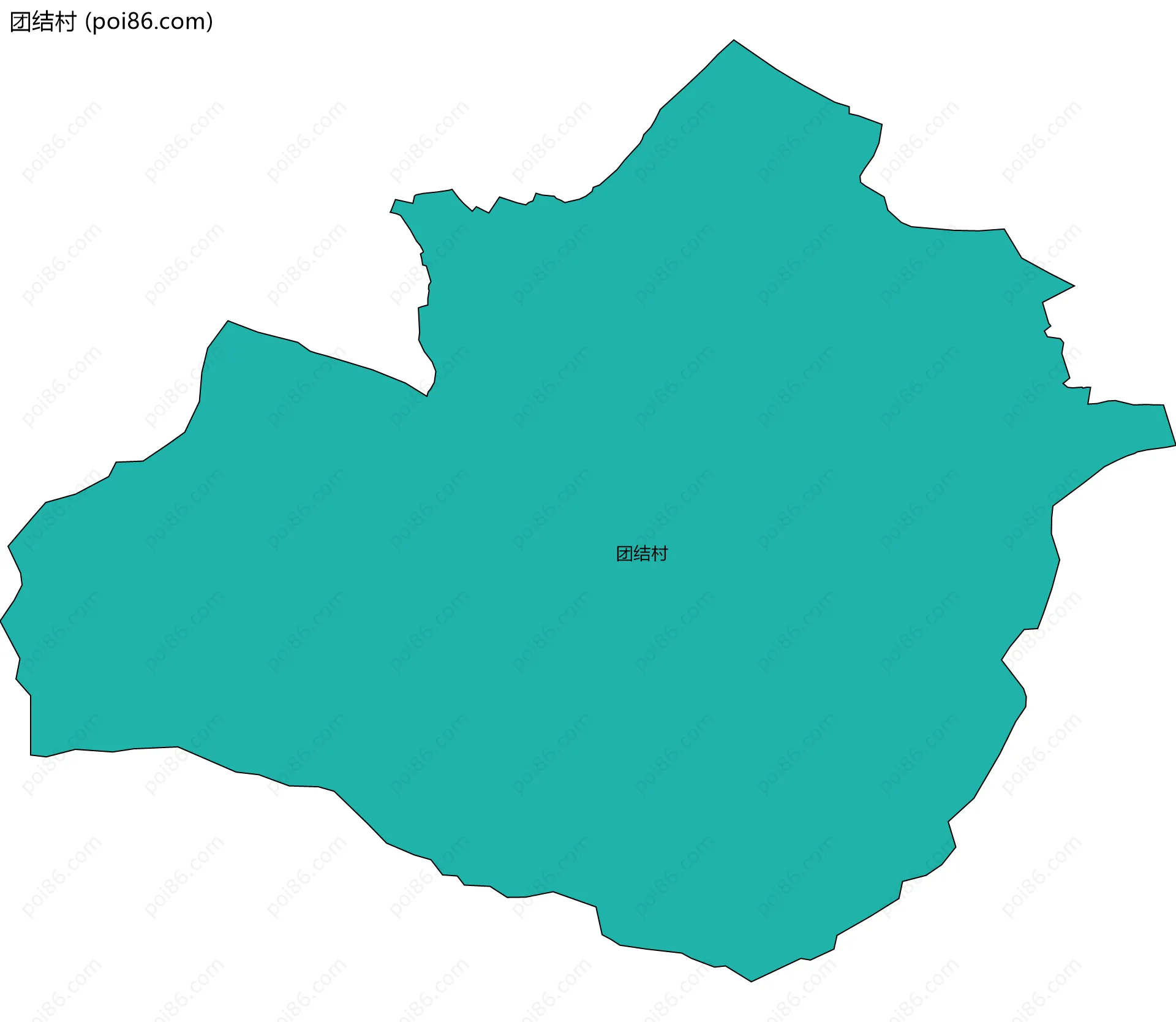 团结村边界地图