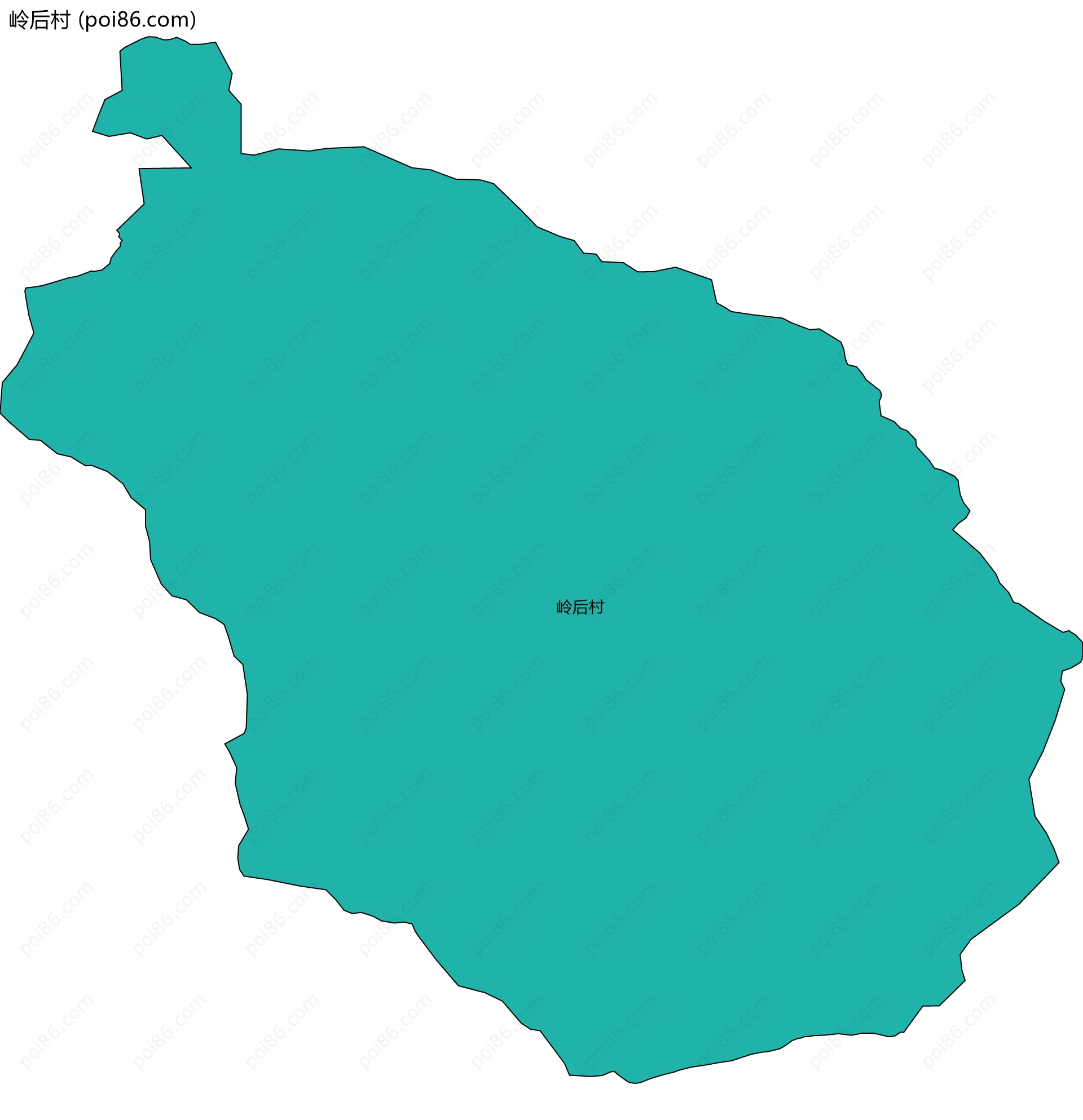 岭后村边界地图