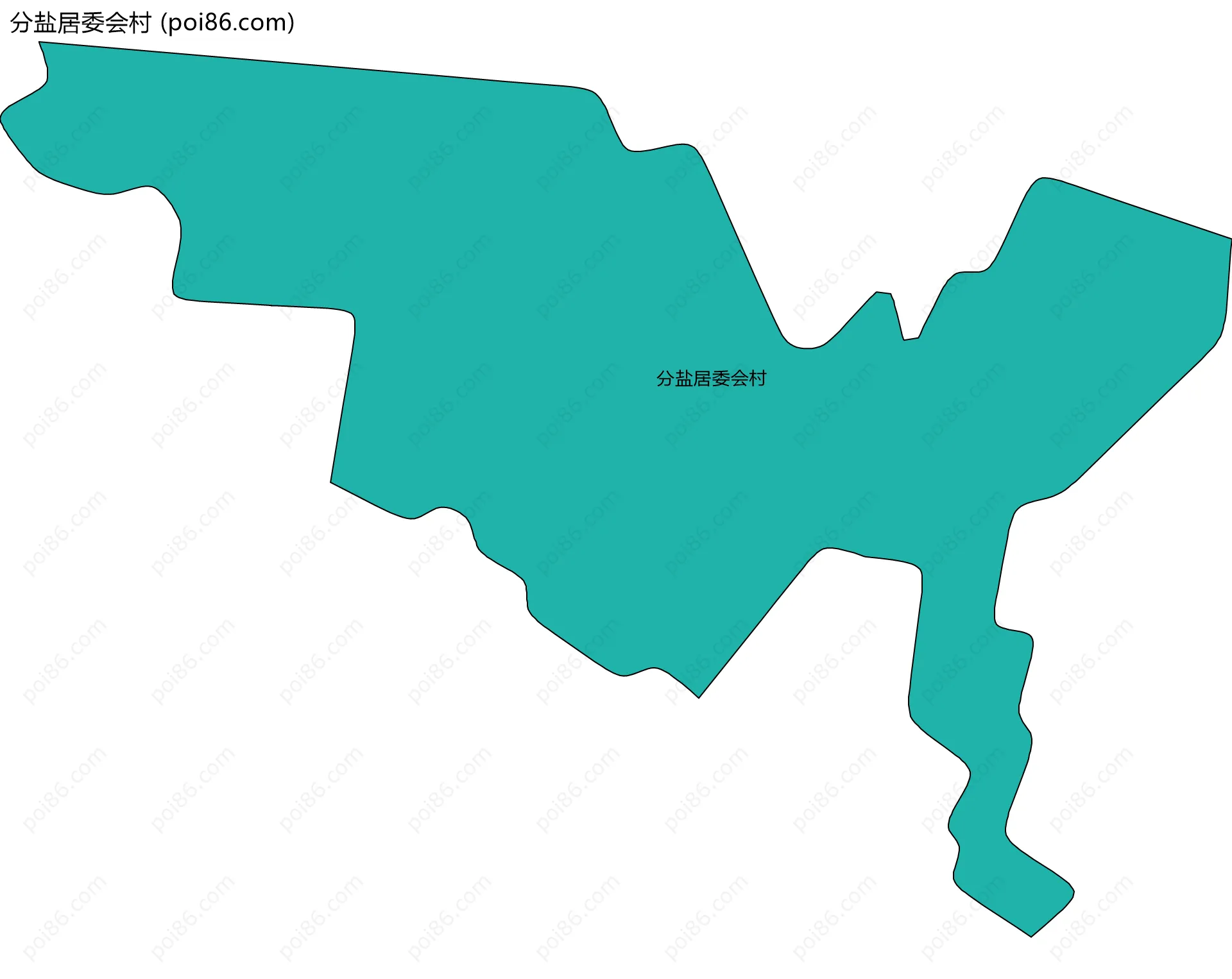 分盐居委会村边界地图