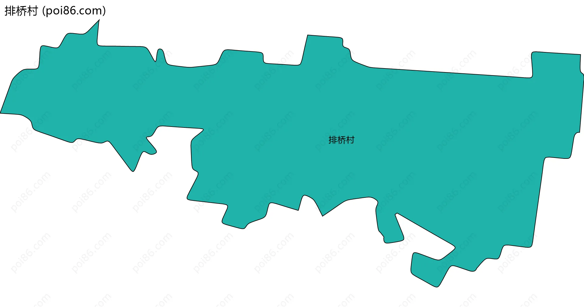 排桥村边界地图