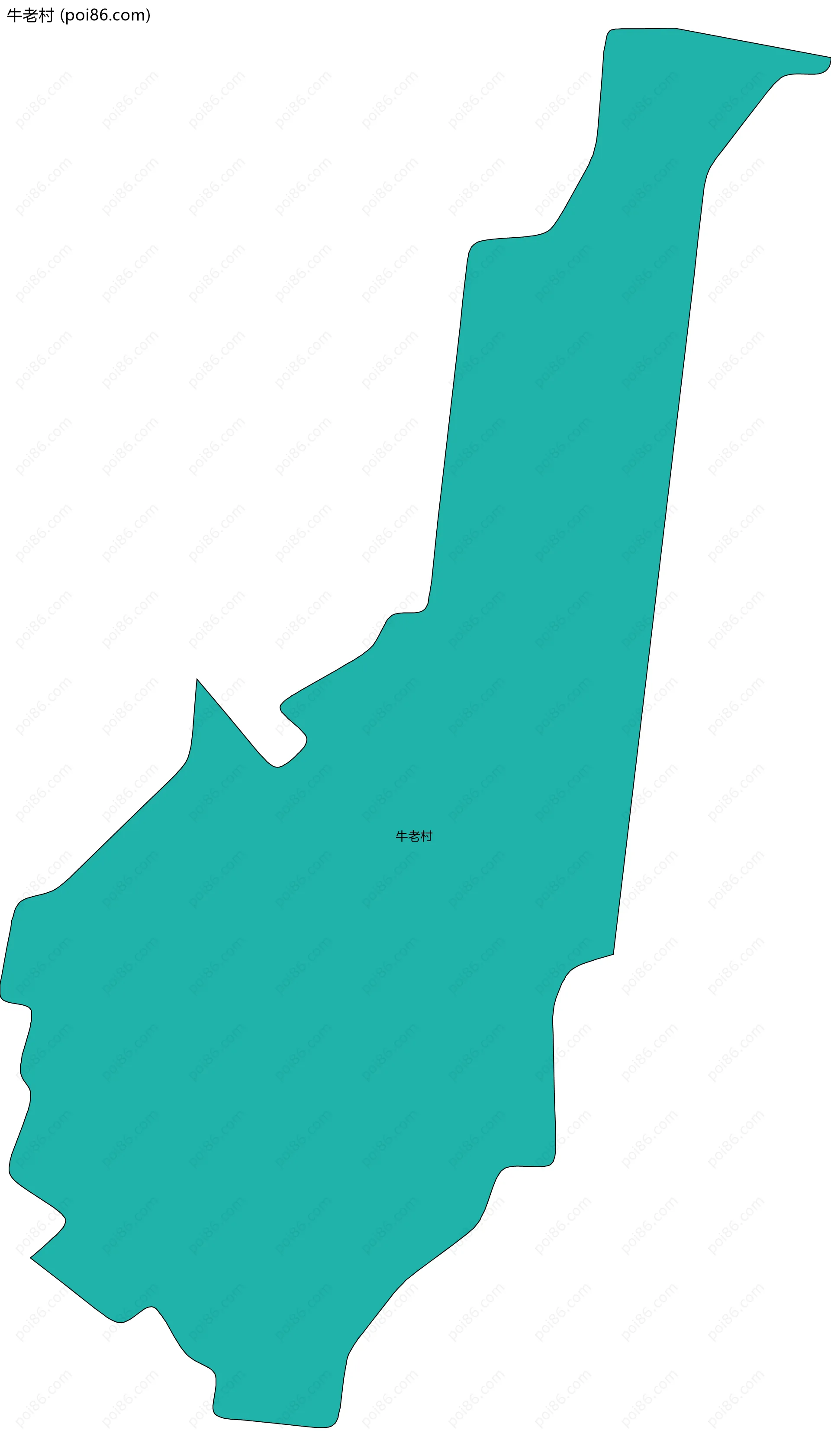 牛老村边界地图