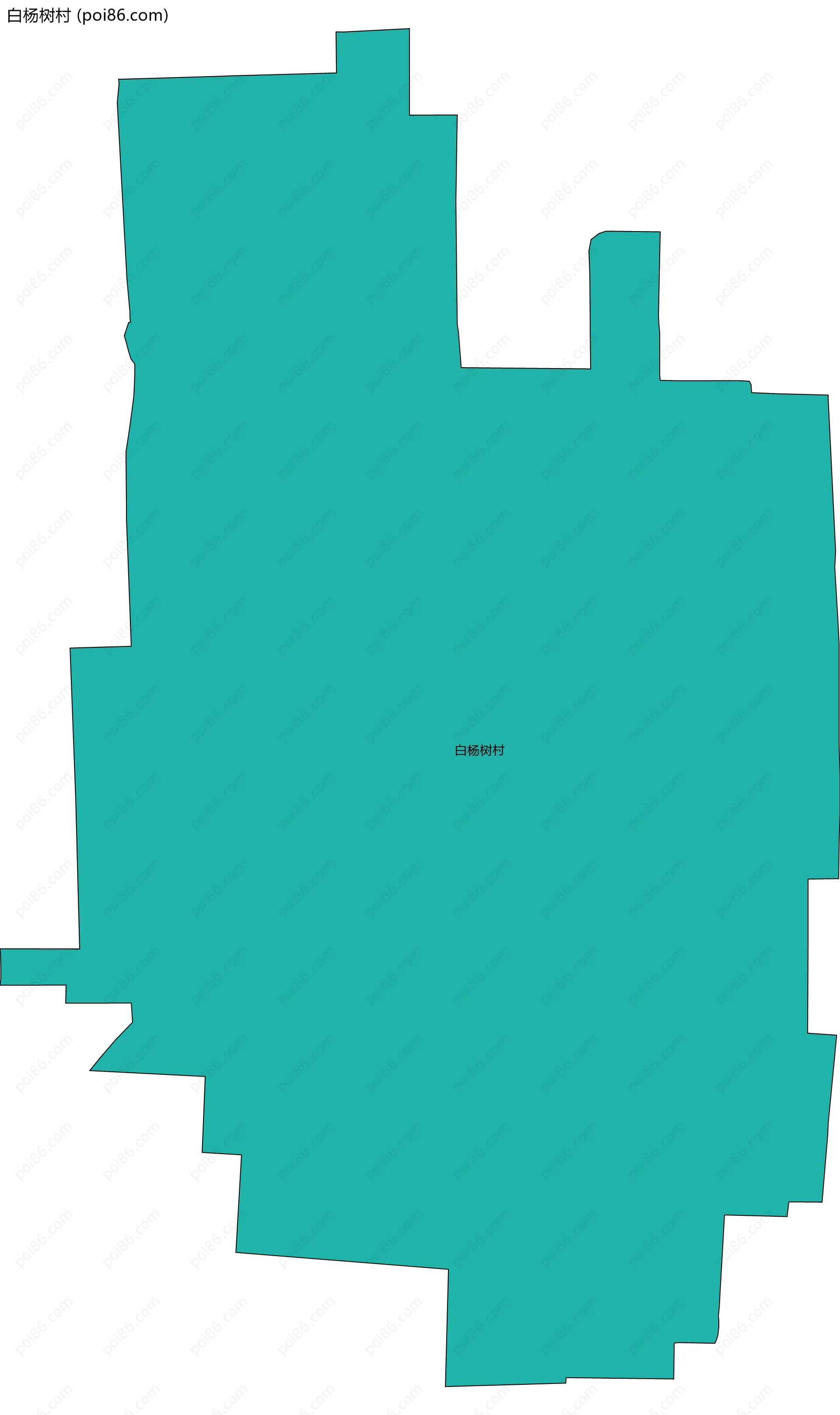 白杨树村边界地图