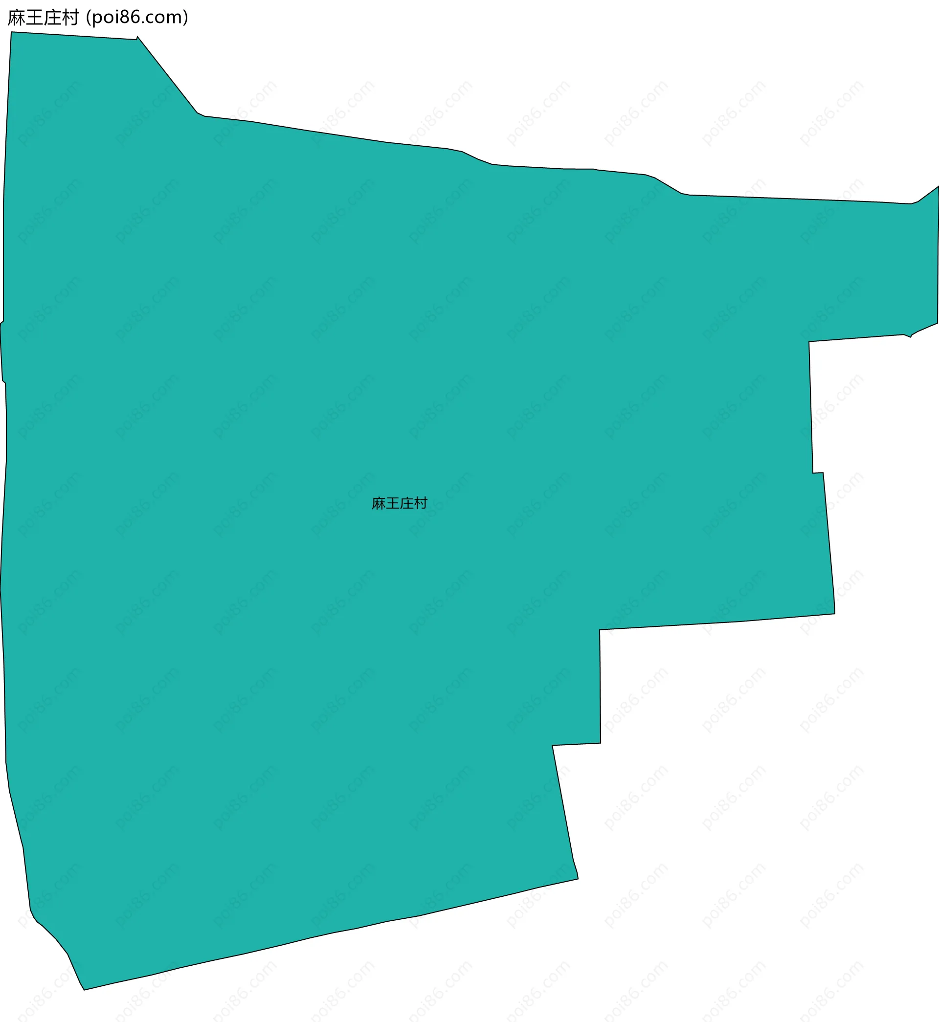 麻王庄村边界地图