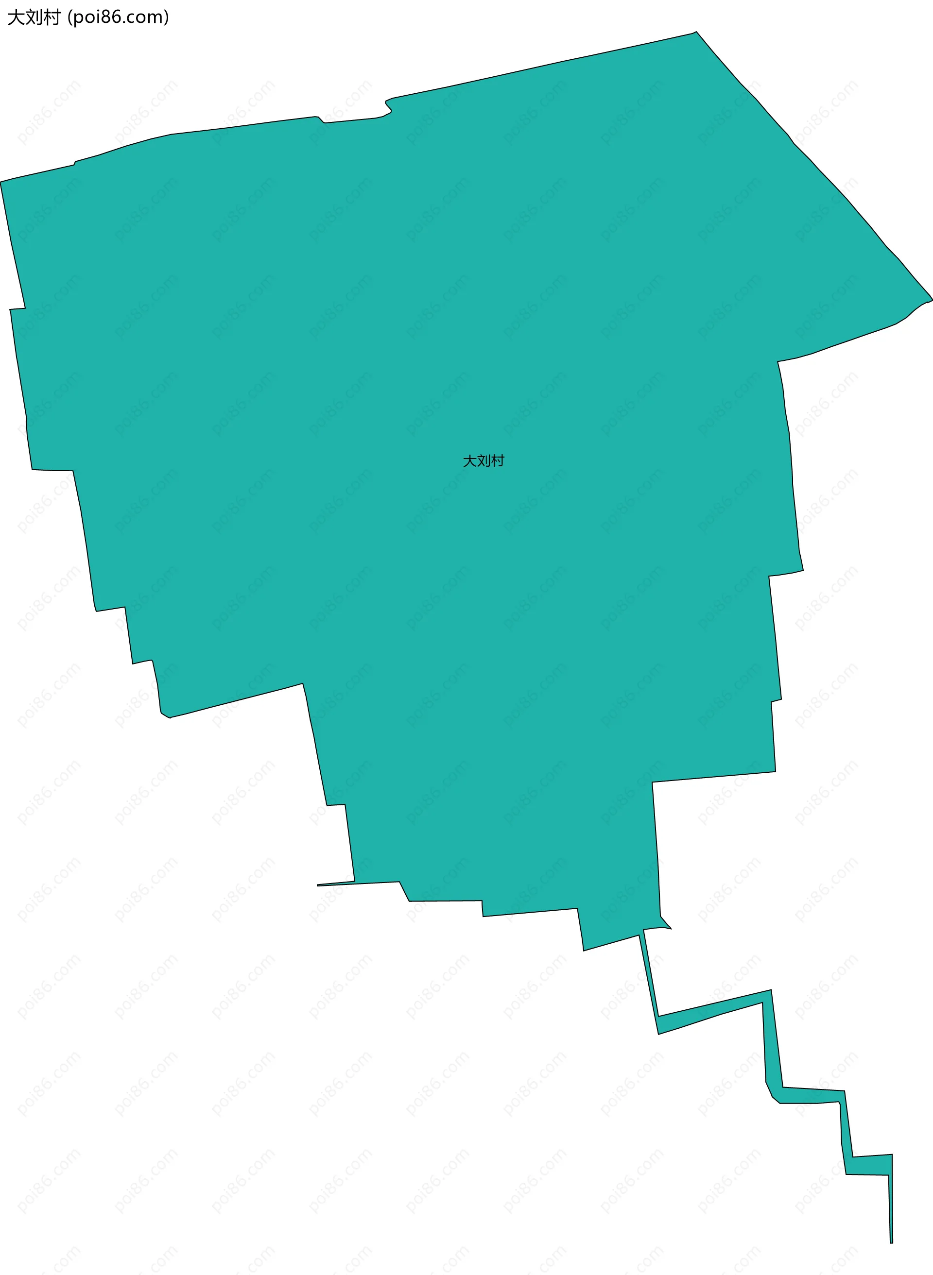 大刘村边界地图