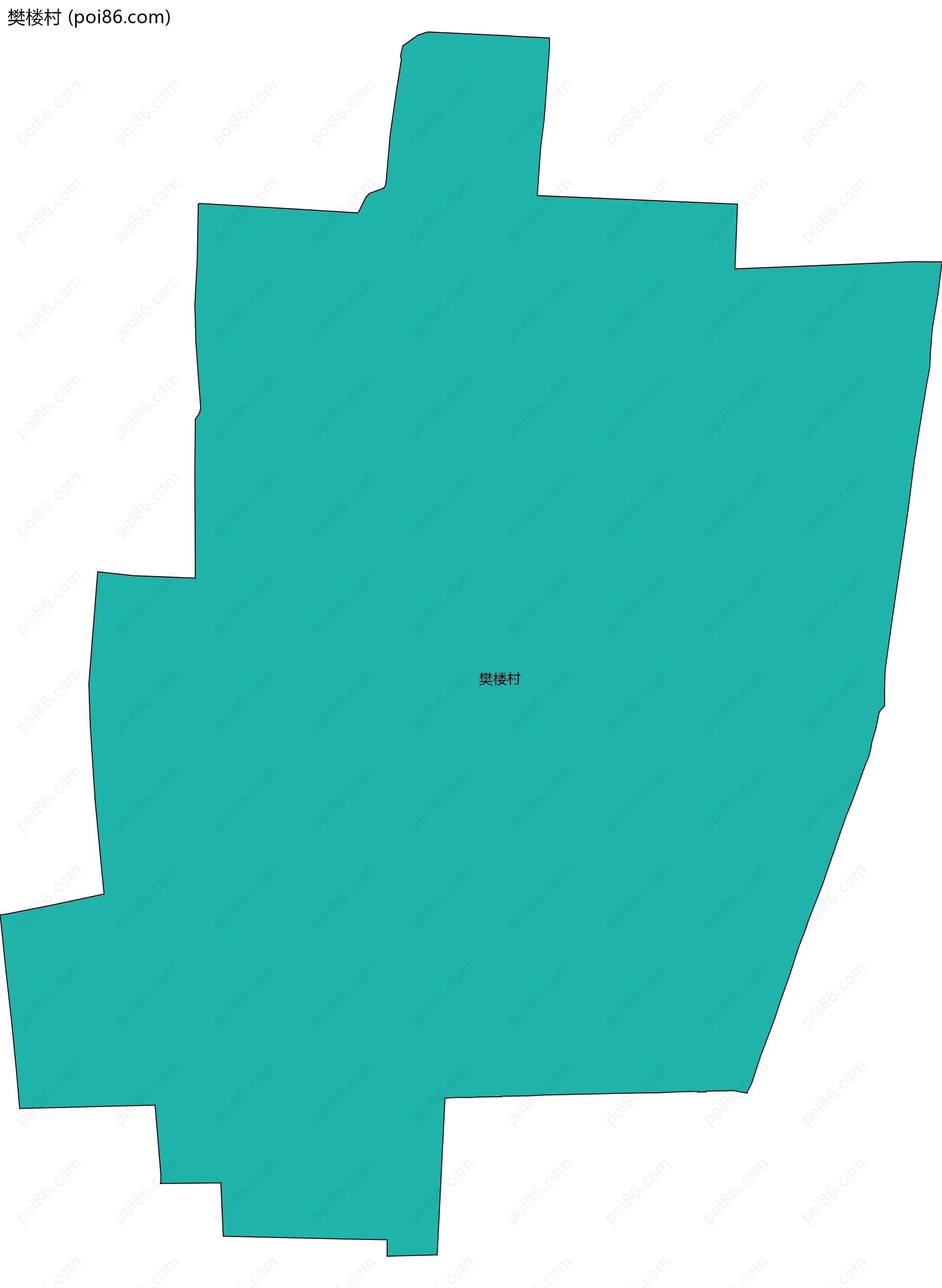 樊楼村边界地图