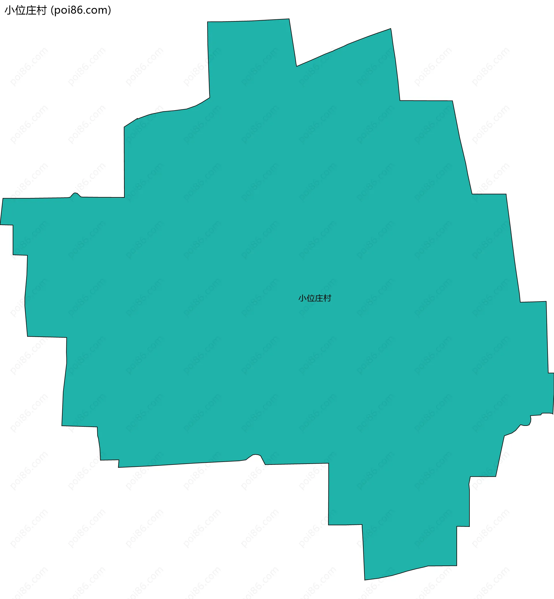 小位庄村边界地图