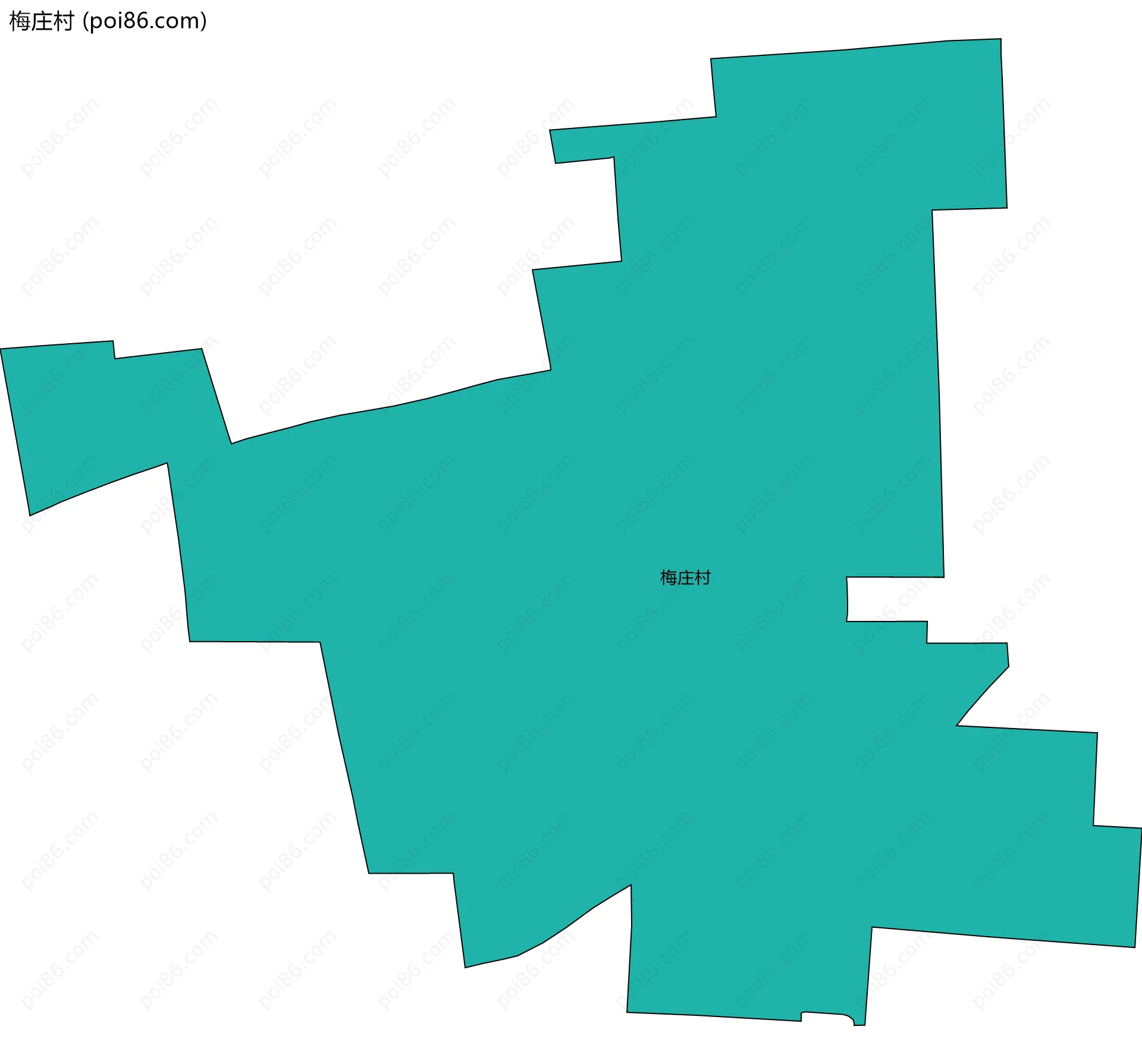 梅庄村边界地图