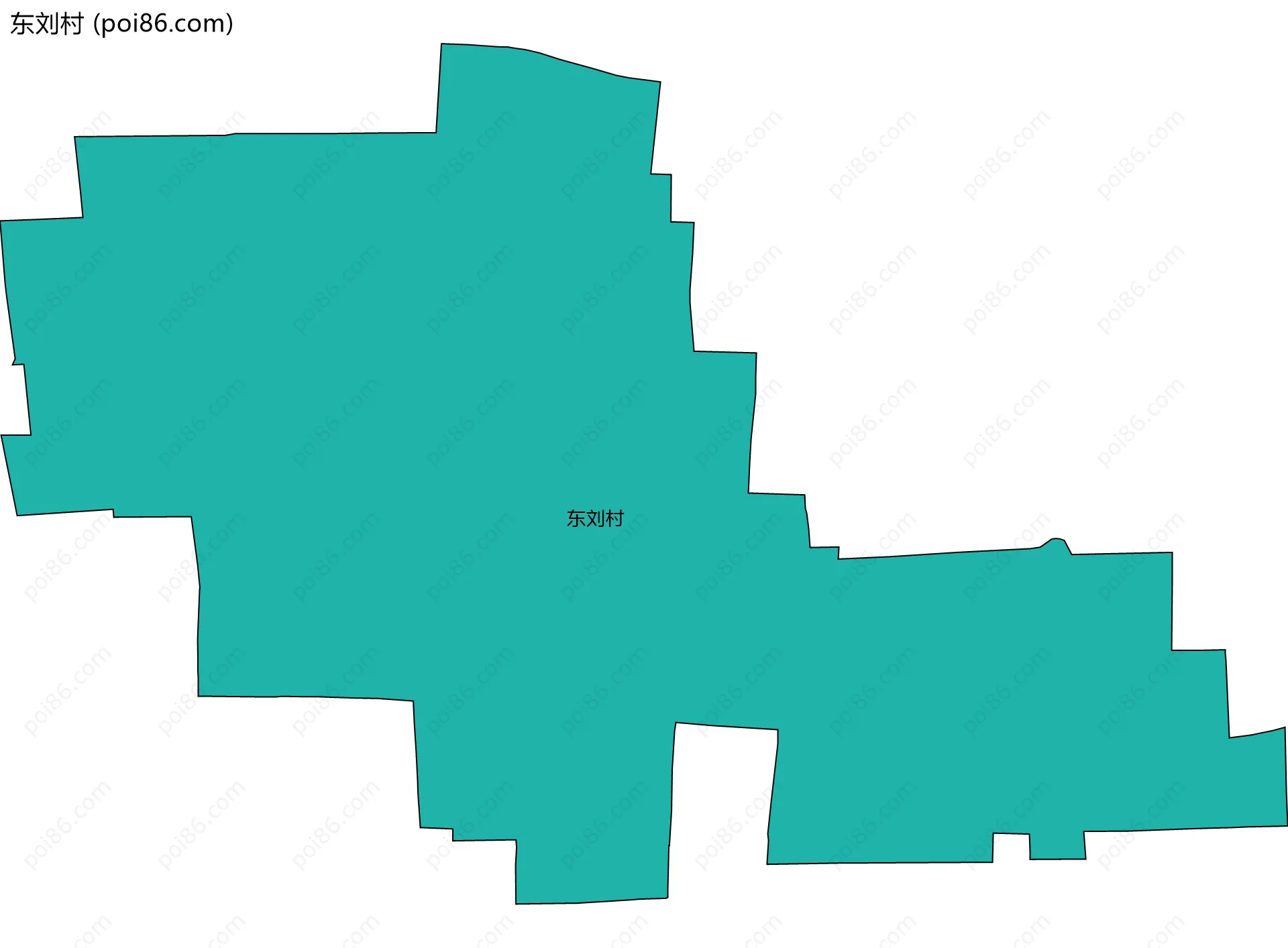东刘村边界地图
