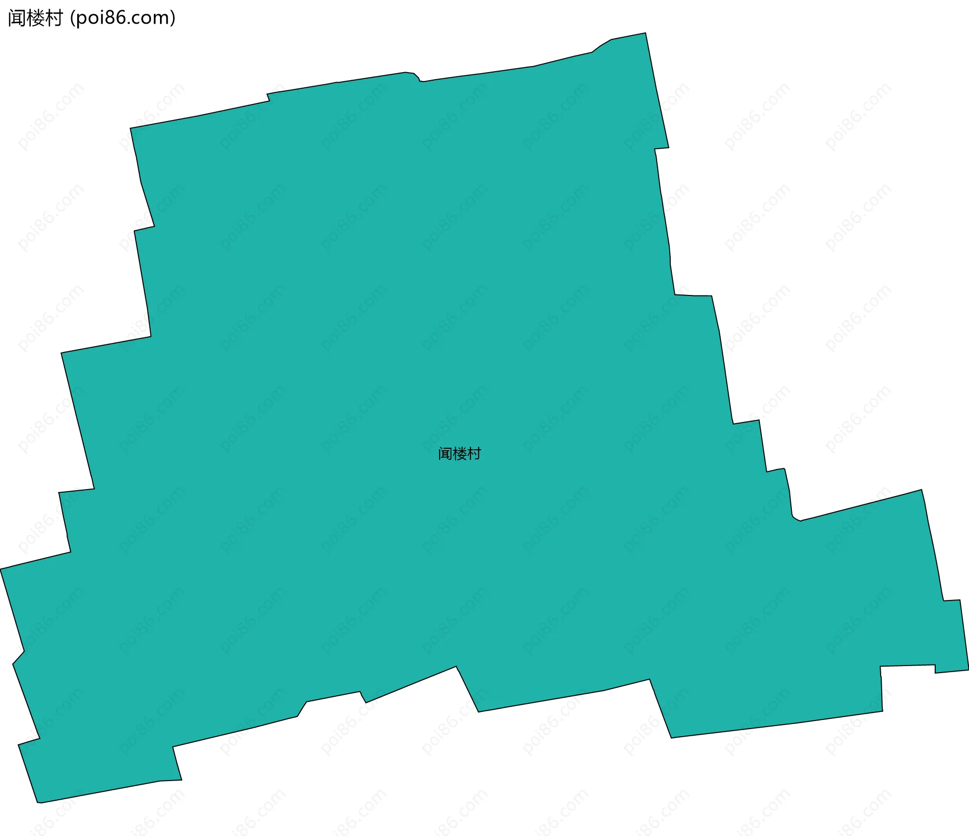 闻楼村边界地图