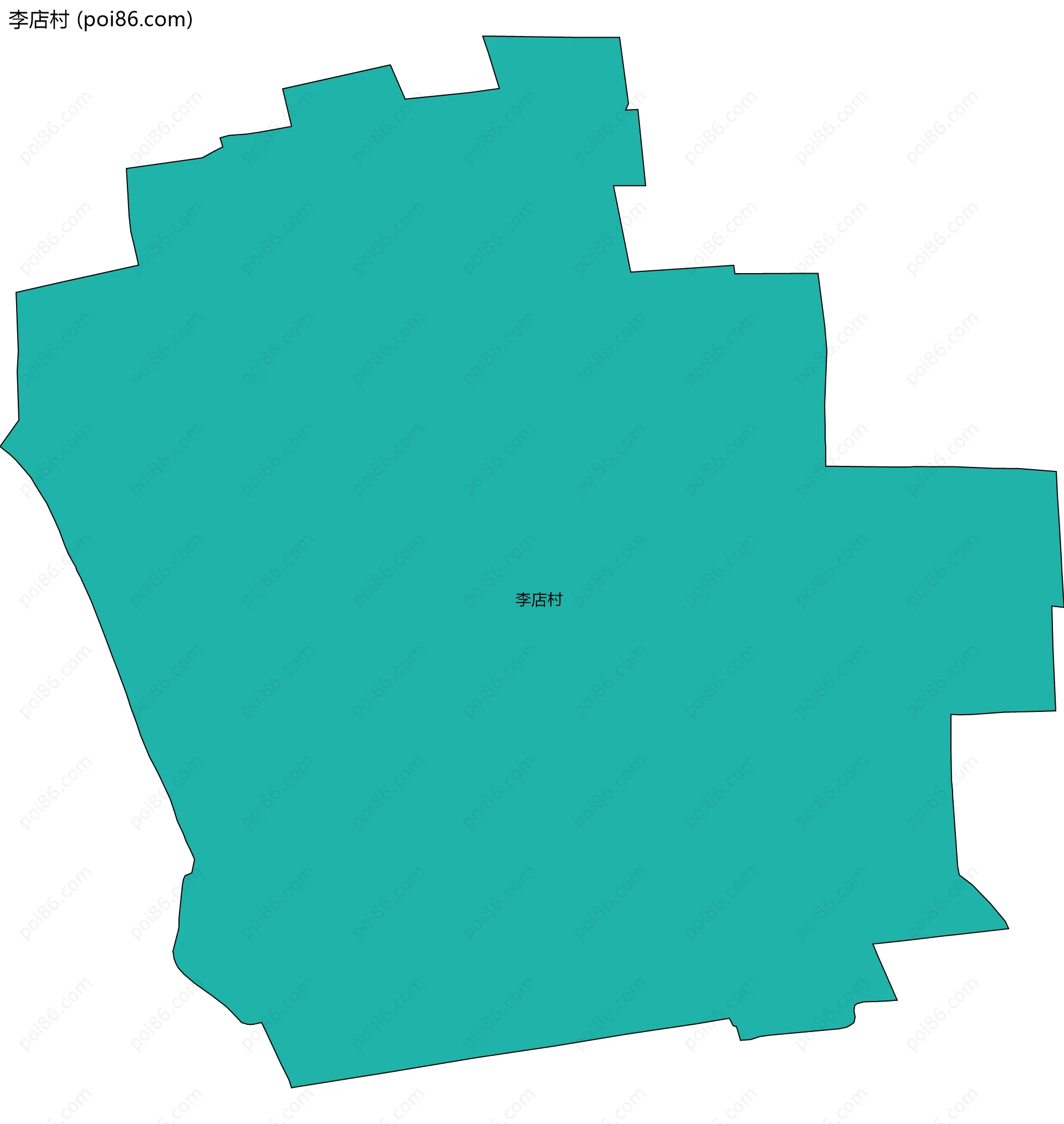 李店村边界地图