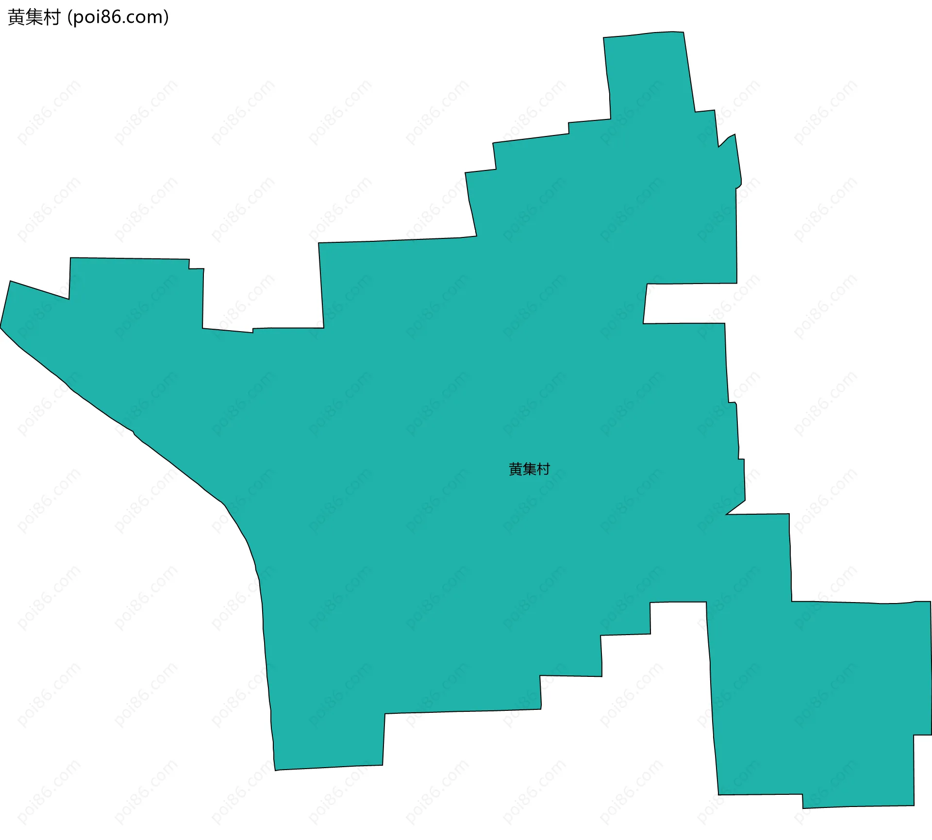 黄集村边界地图