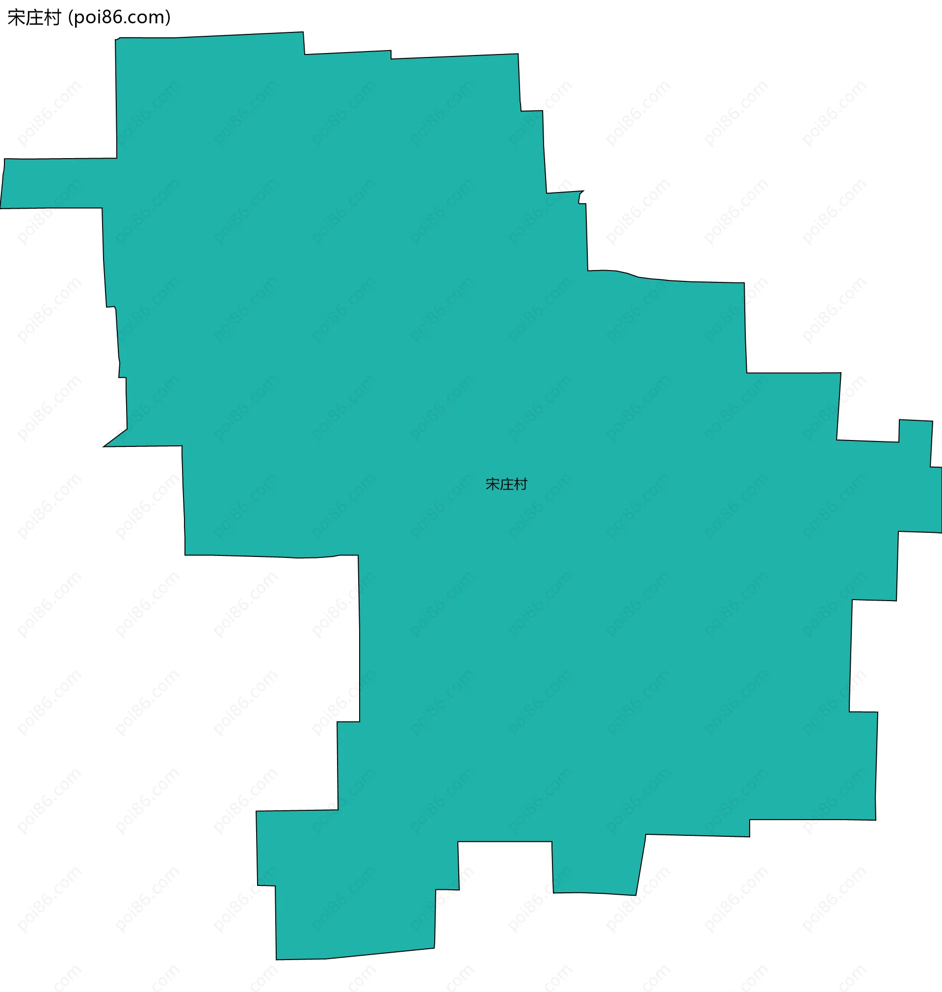 宋庄村边界地图
