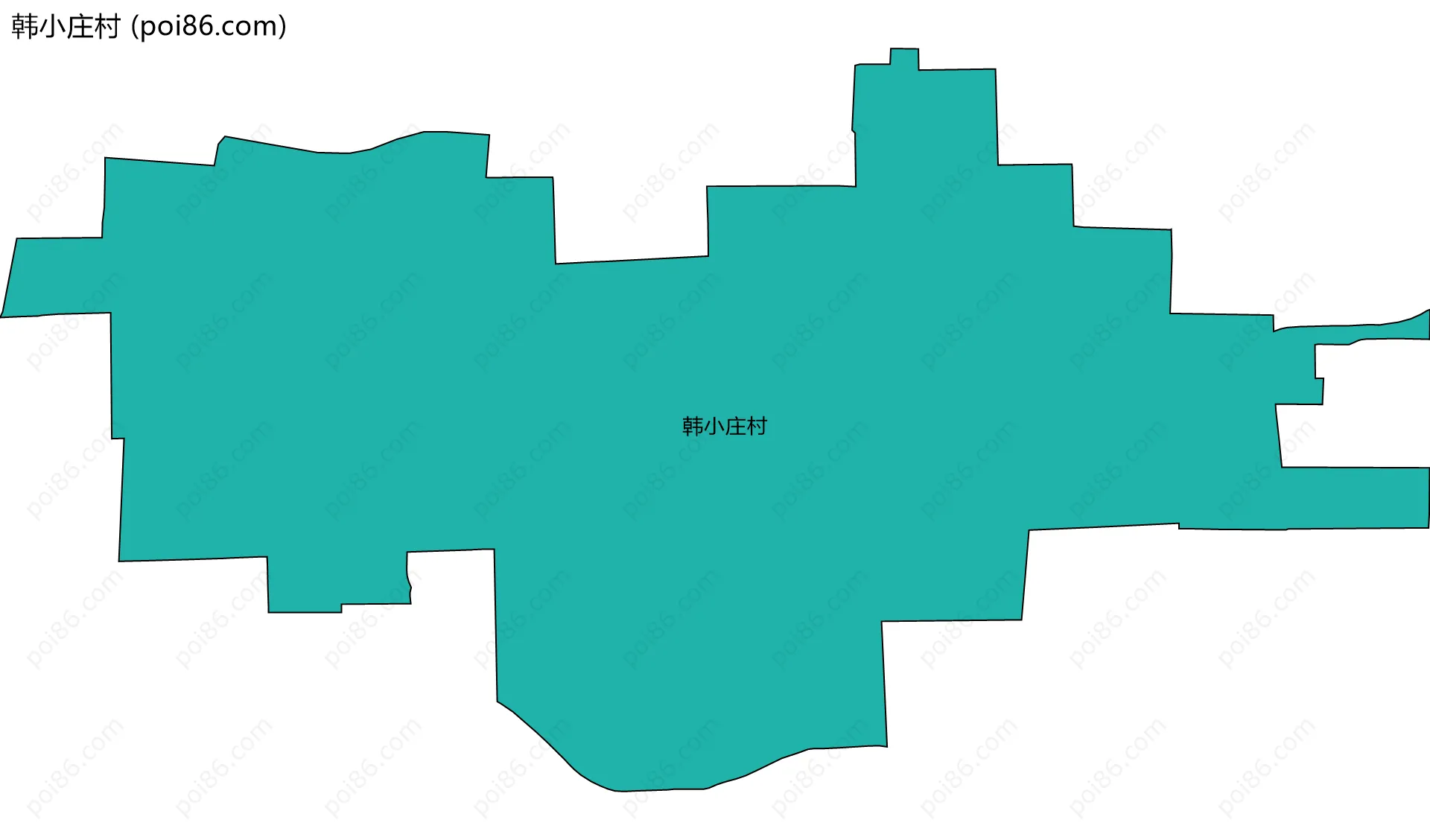 韩小庄村边界地图