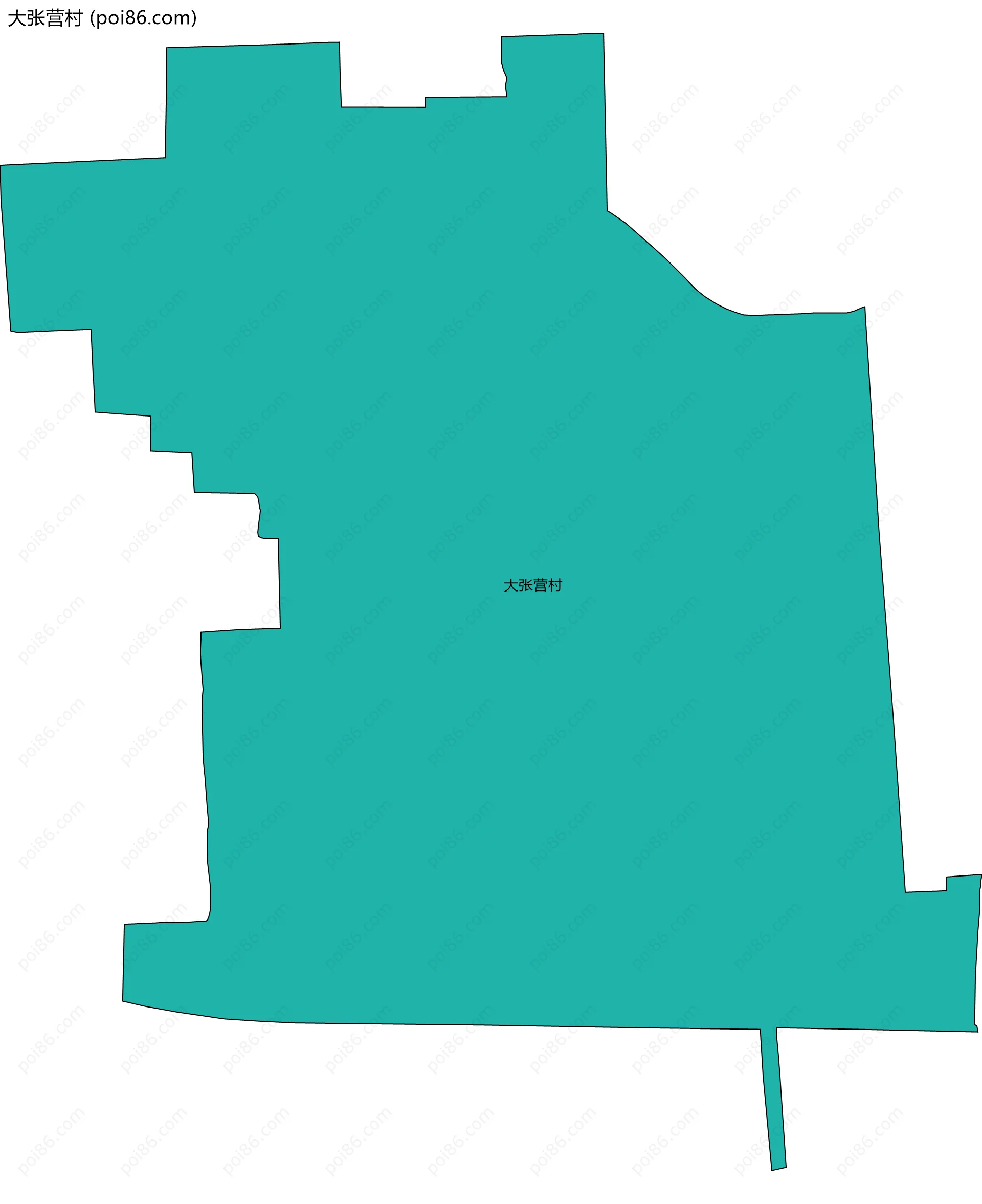 大张营村边界地图