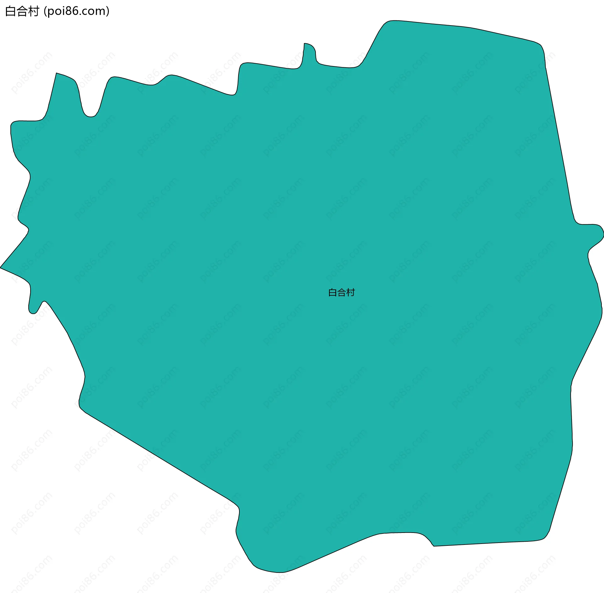白合村边界地图
