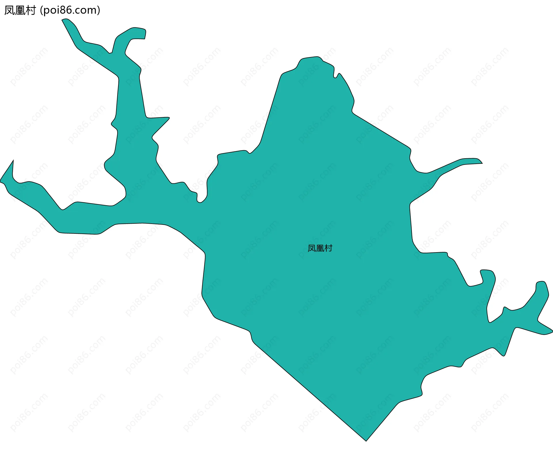 凤凰村边界地图