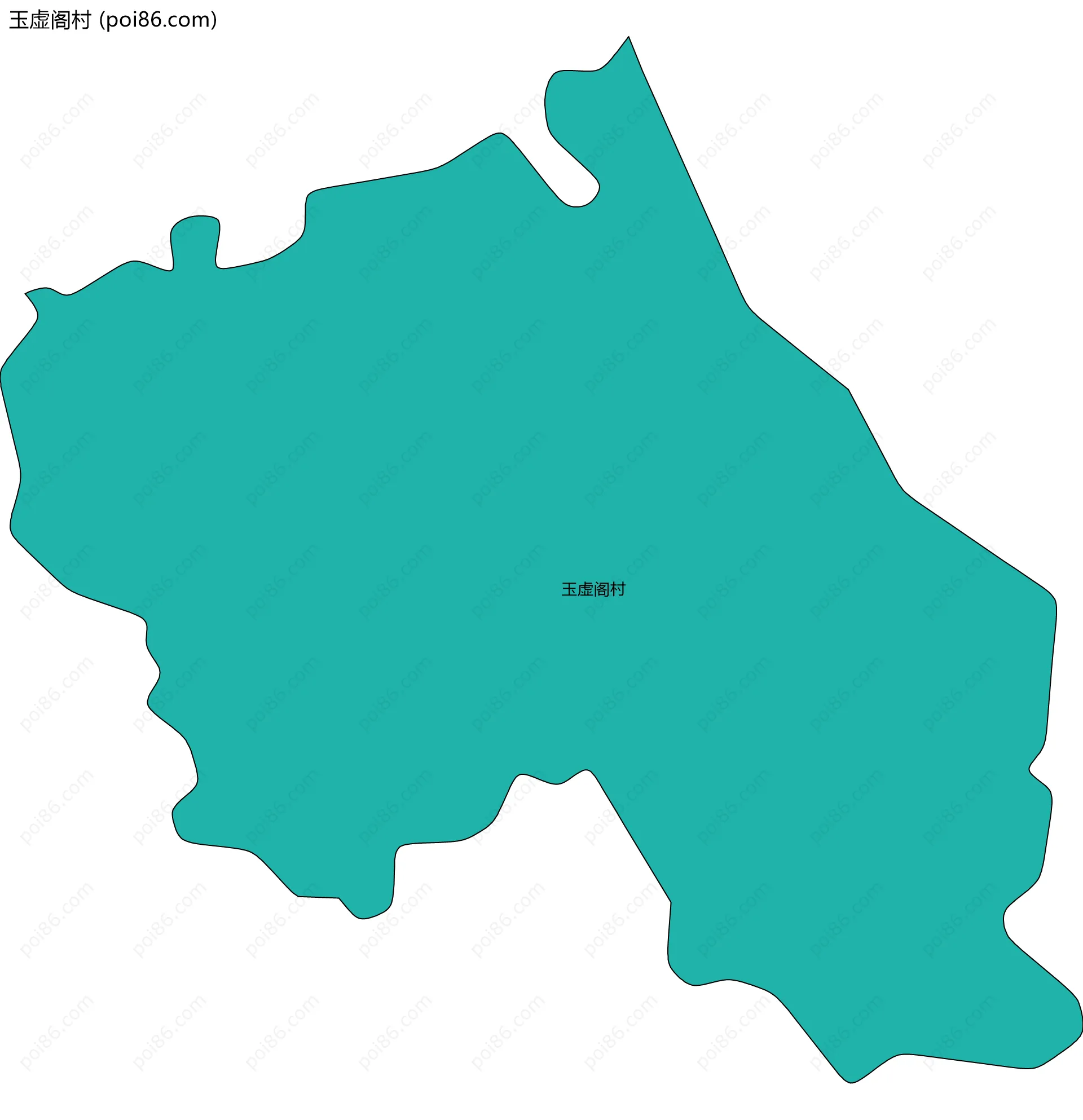 玉虚阁村边界地图