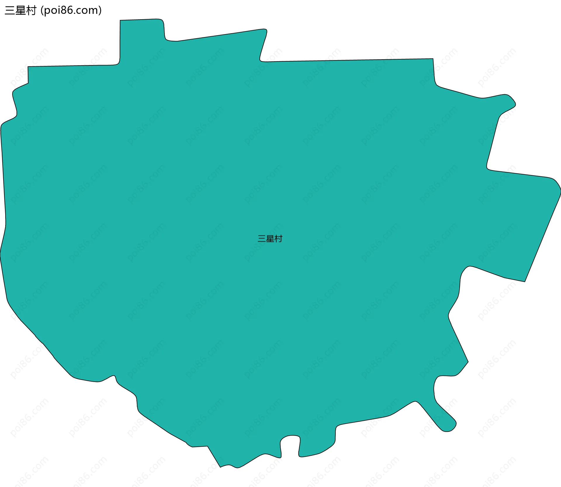三星村边界地图