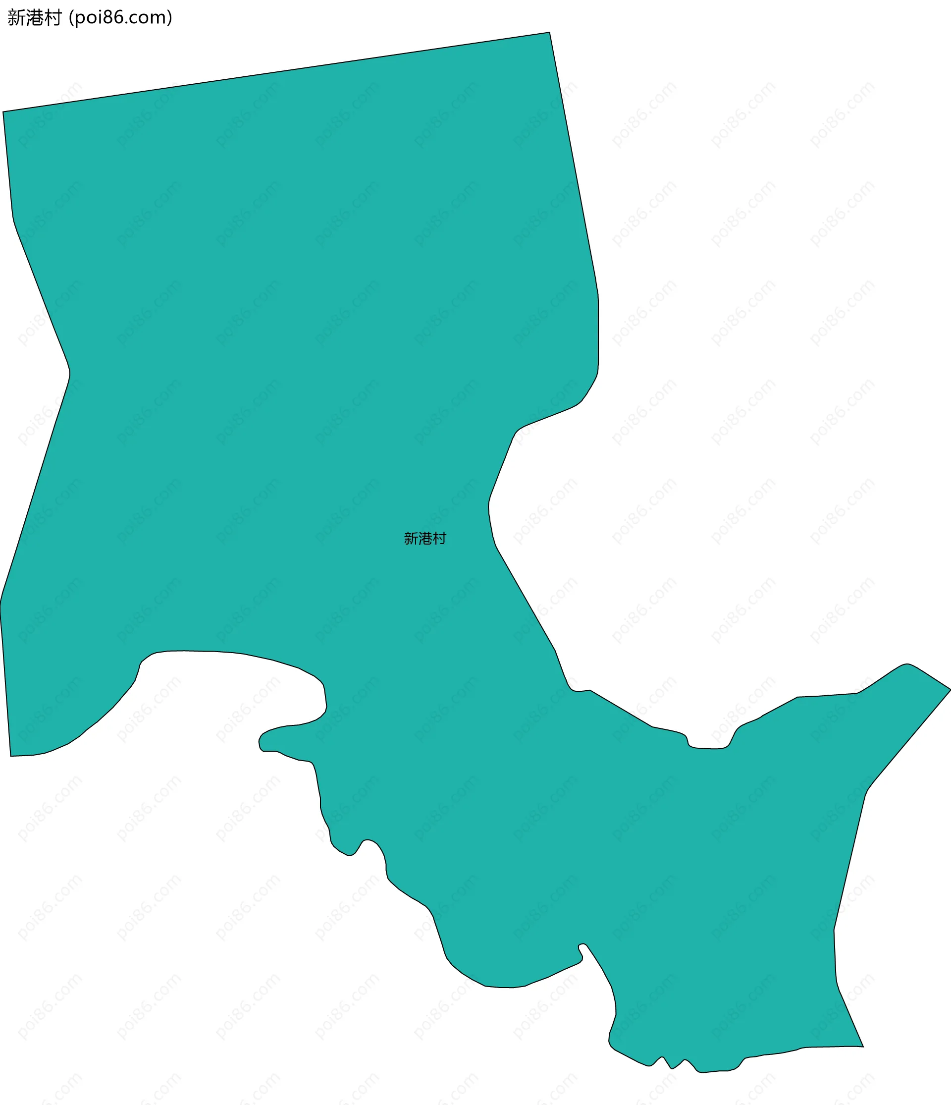 新港村边界地图