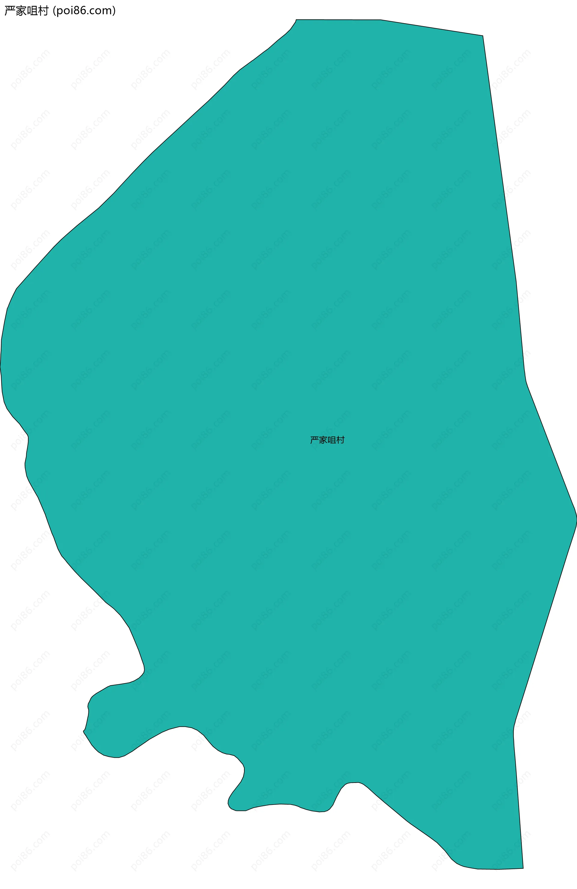 严家咀村边界地图