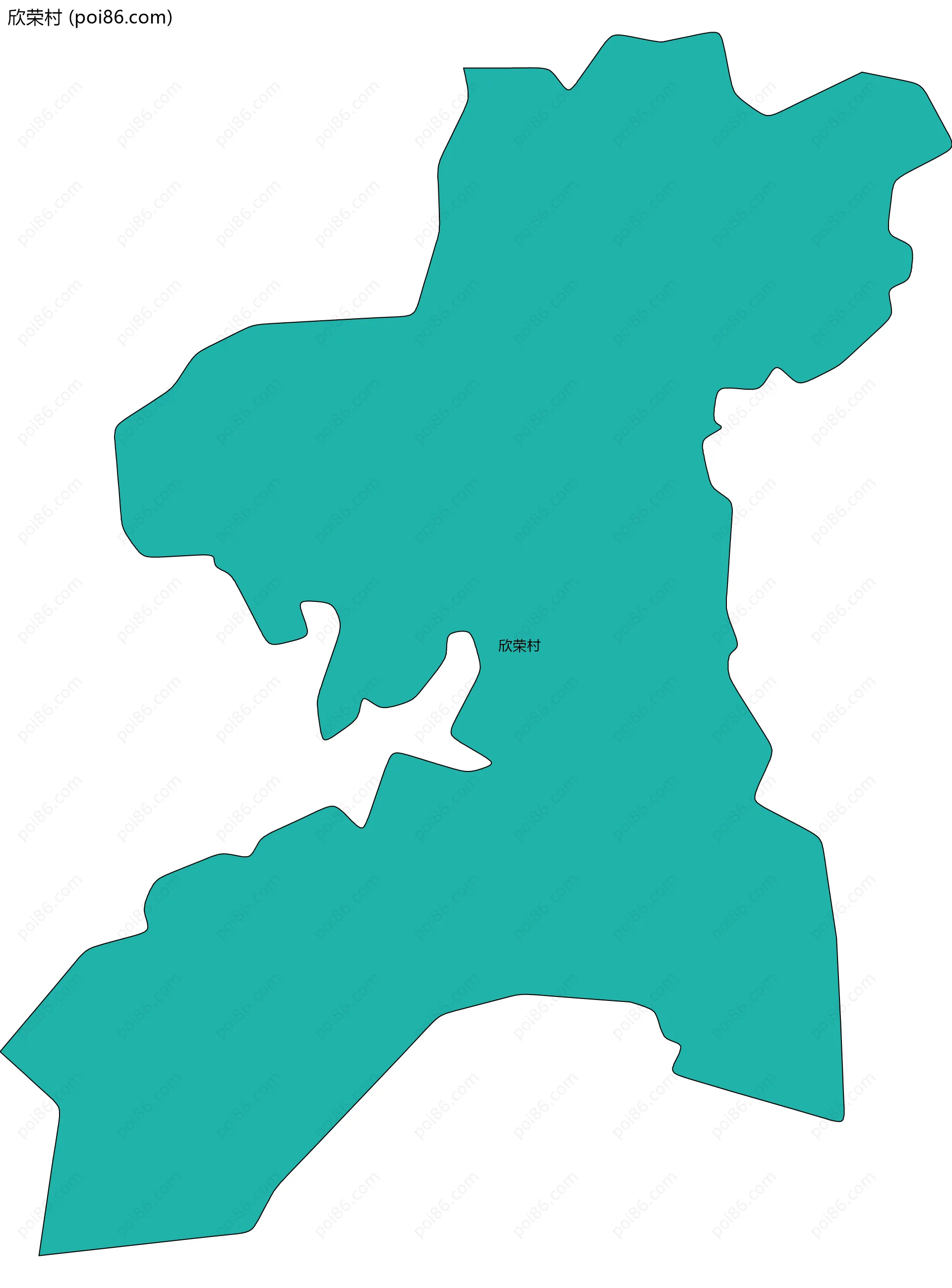 欣荣村边界地图