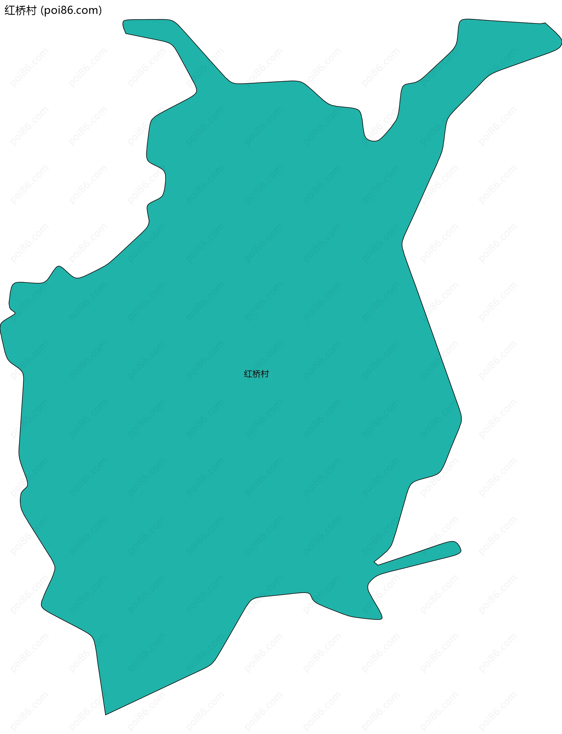 红桥村边界地图