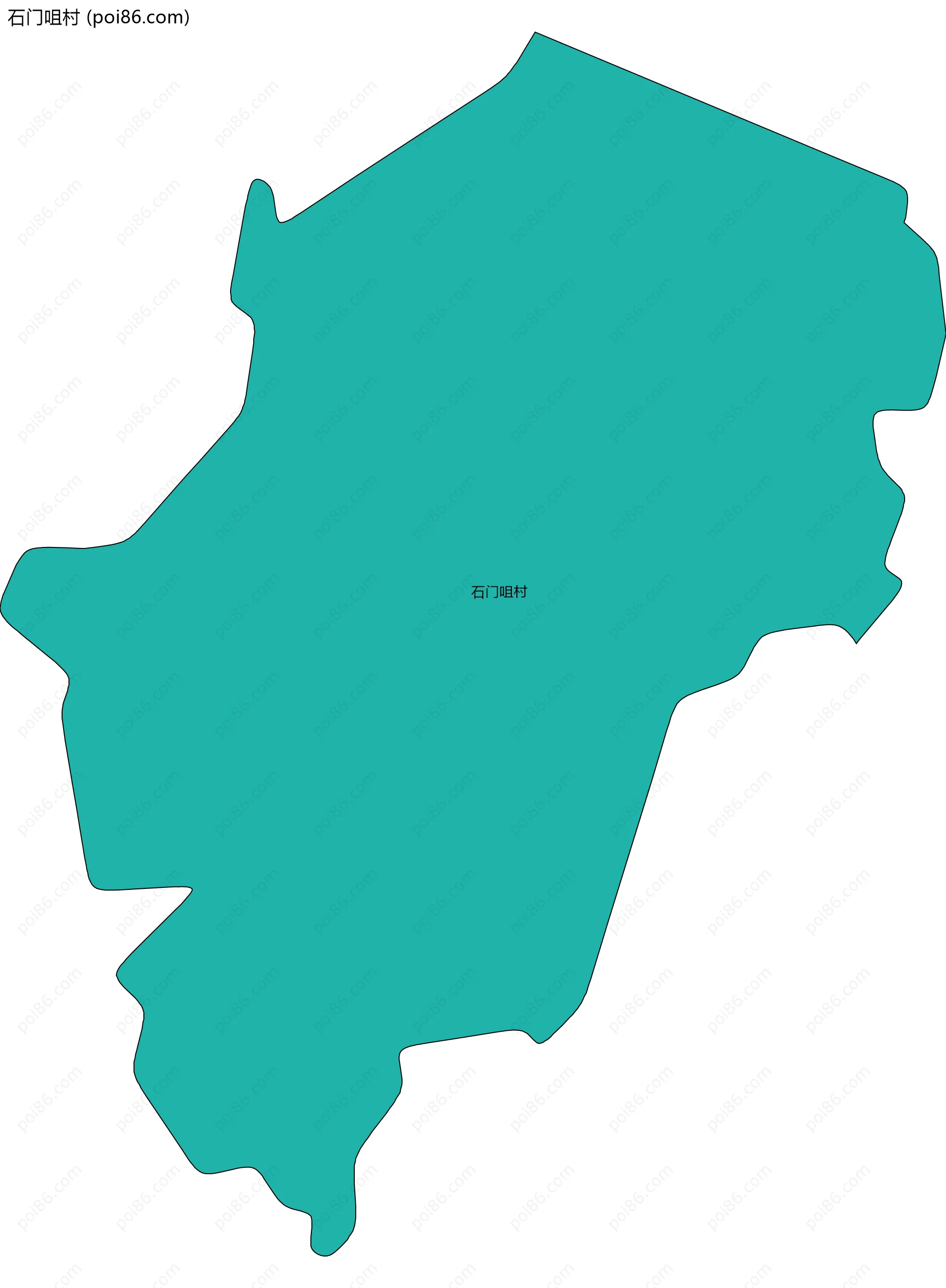石门咀村边界地图